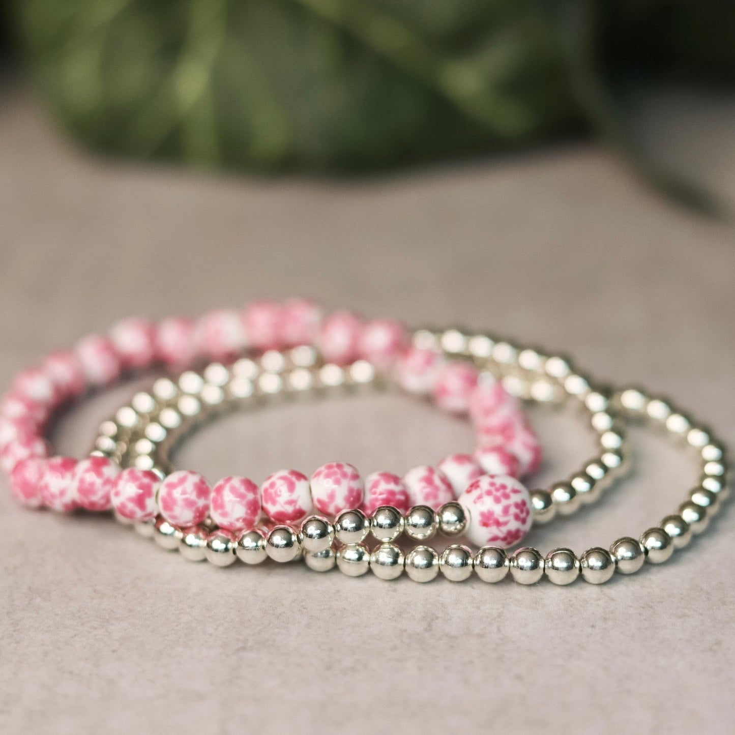 Pink Floral Bracelet