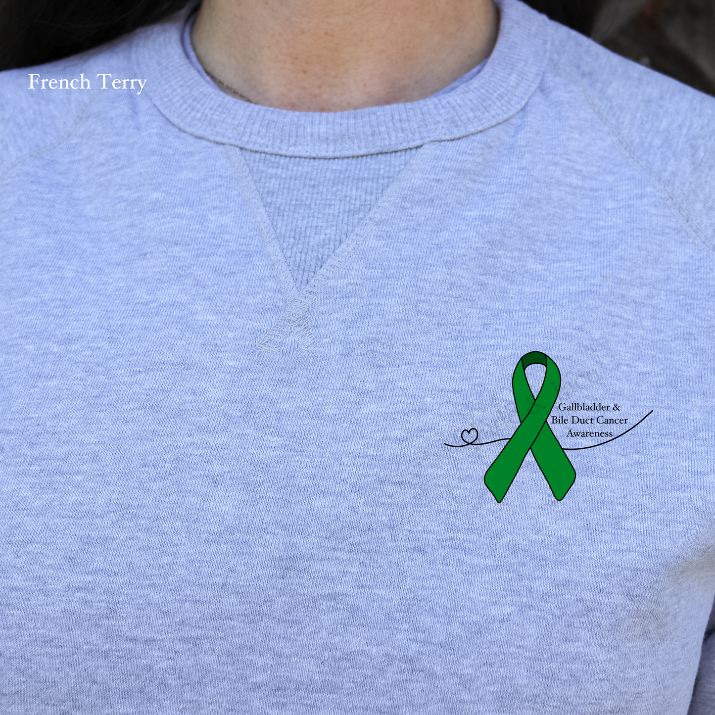 Gallbladder & Bile Duct Cancer Awareness Crewneck Sweatshirt