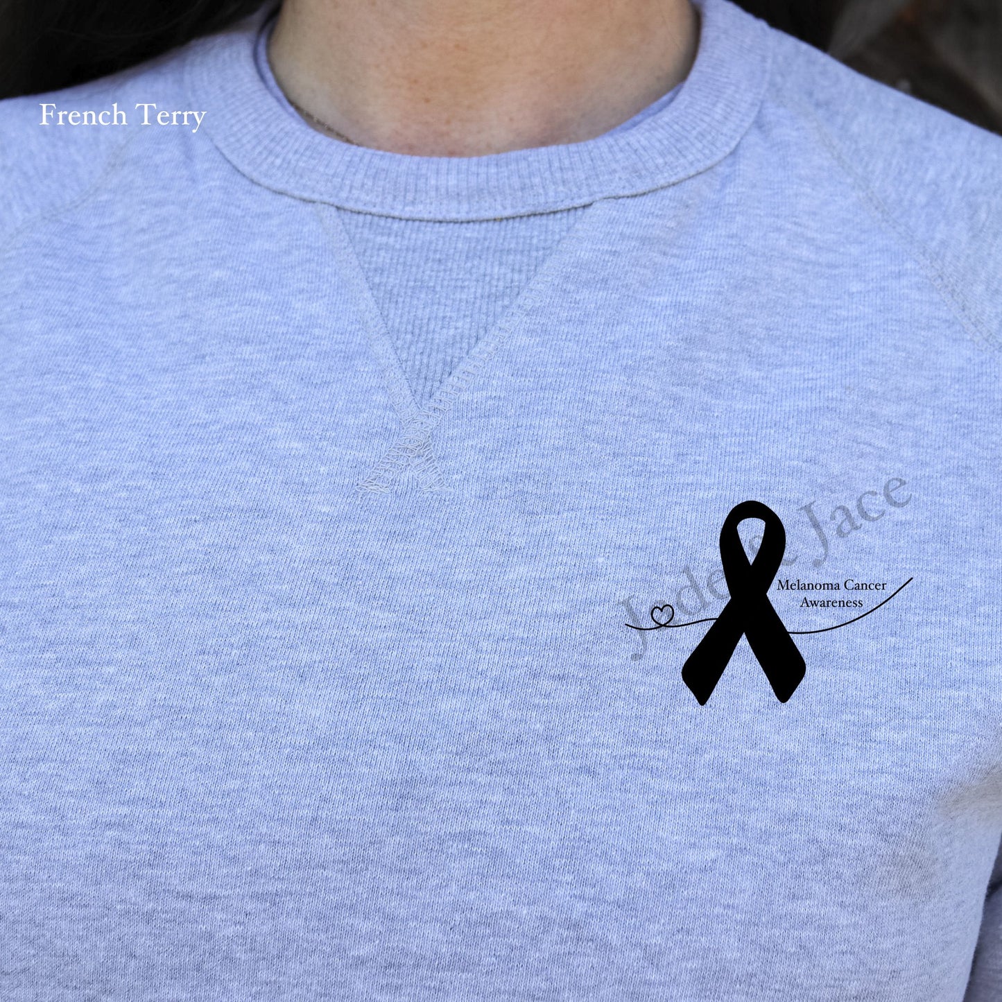 Melanoma Cancer Awareness Crewneck Sweatshirt