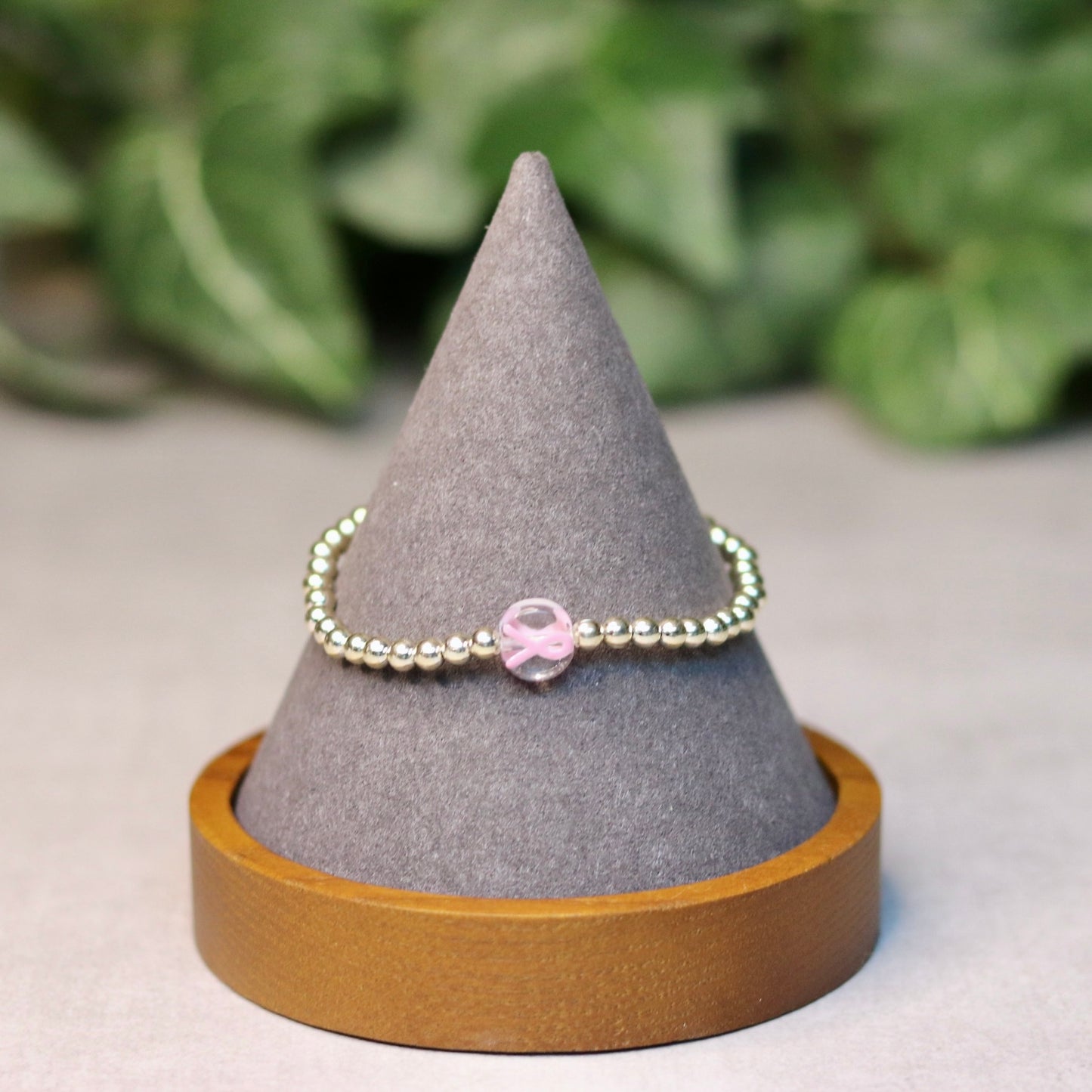 Pink Ribbon Dainty Bracelet