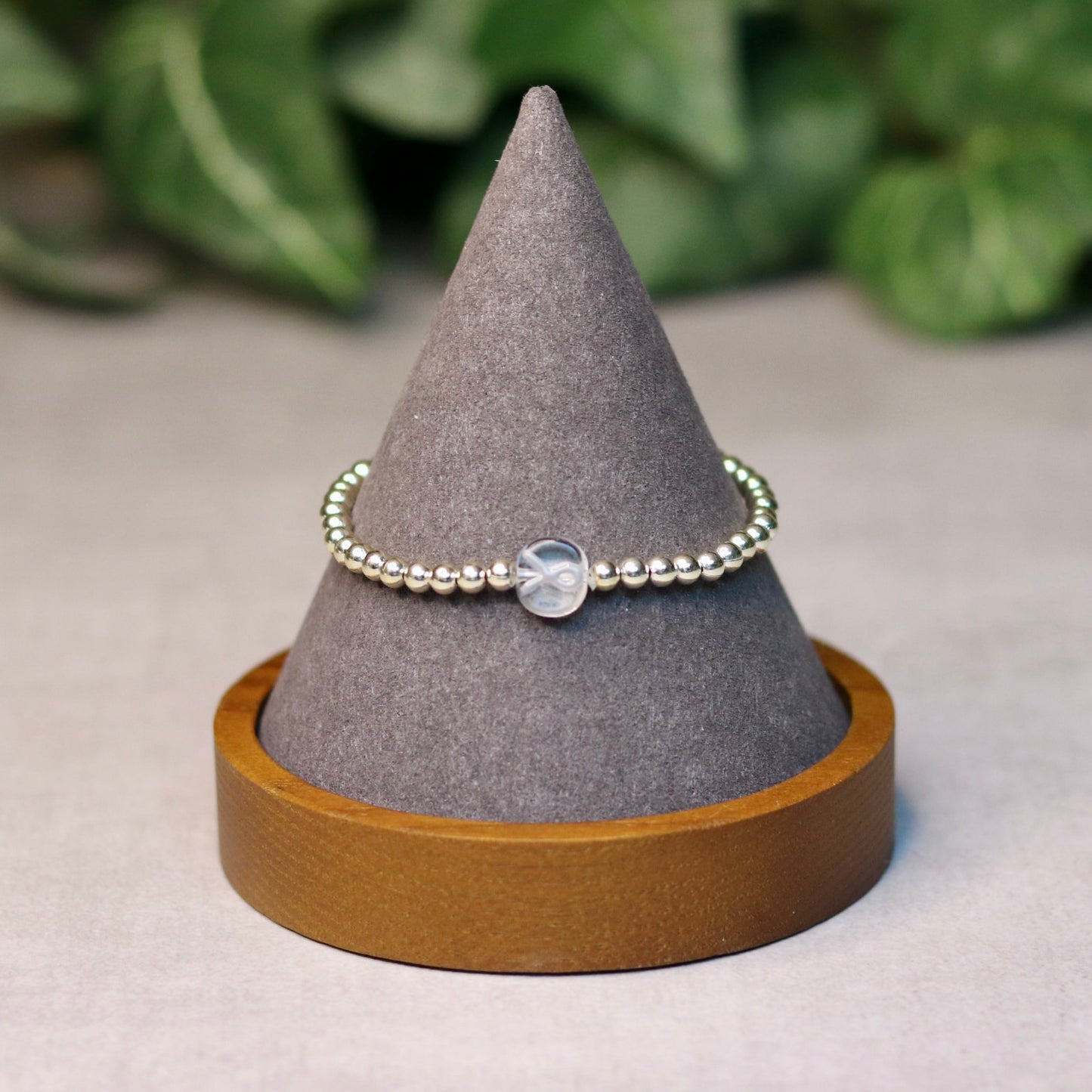 Gray Ribbon Dainty Bracelet