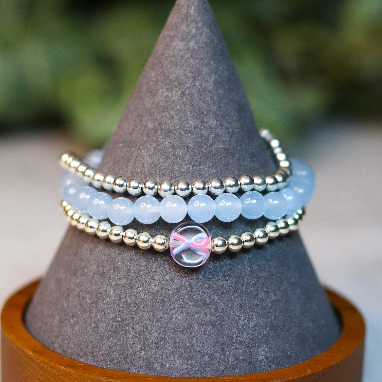 Infant Loss Awareness Ribbon Bracelet Stack