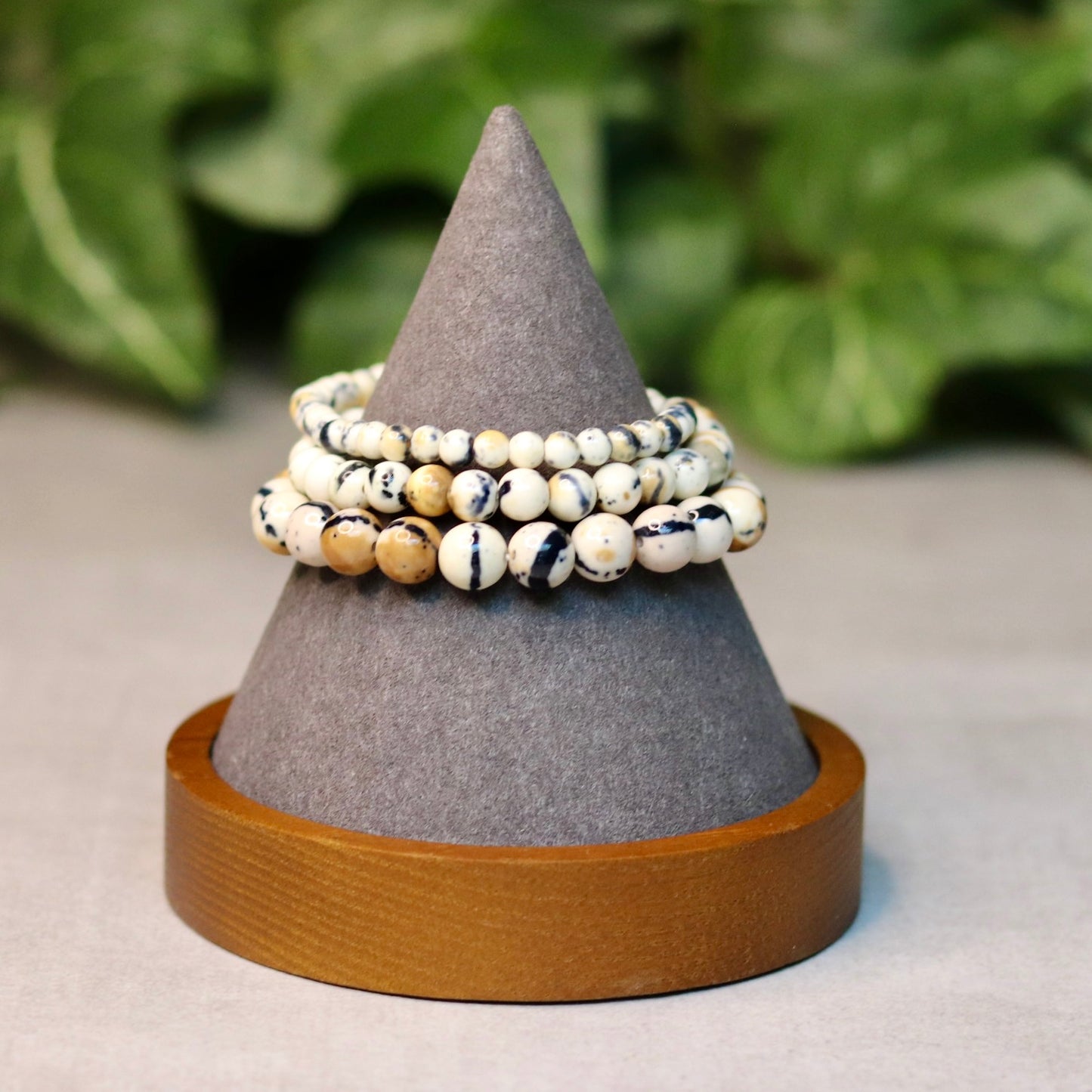 Rain Flower Coffee Jade Bracelet
