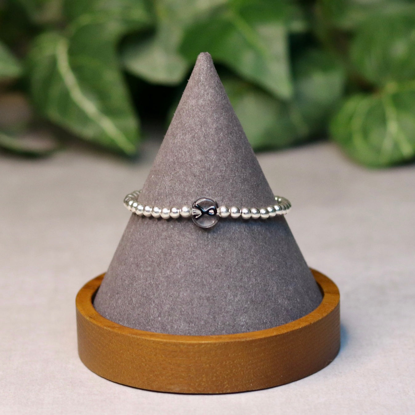 Black Ribbon Dainty Bracelet