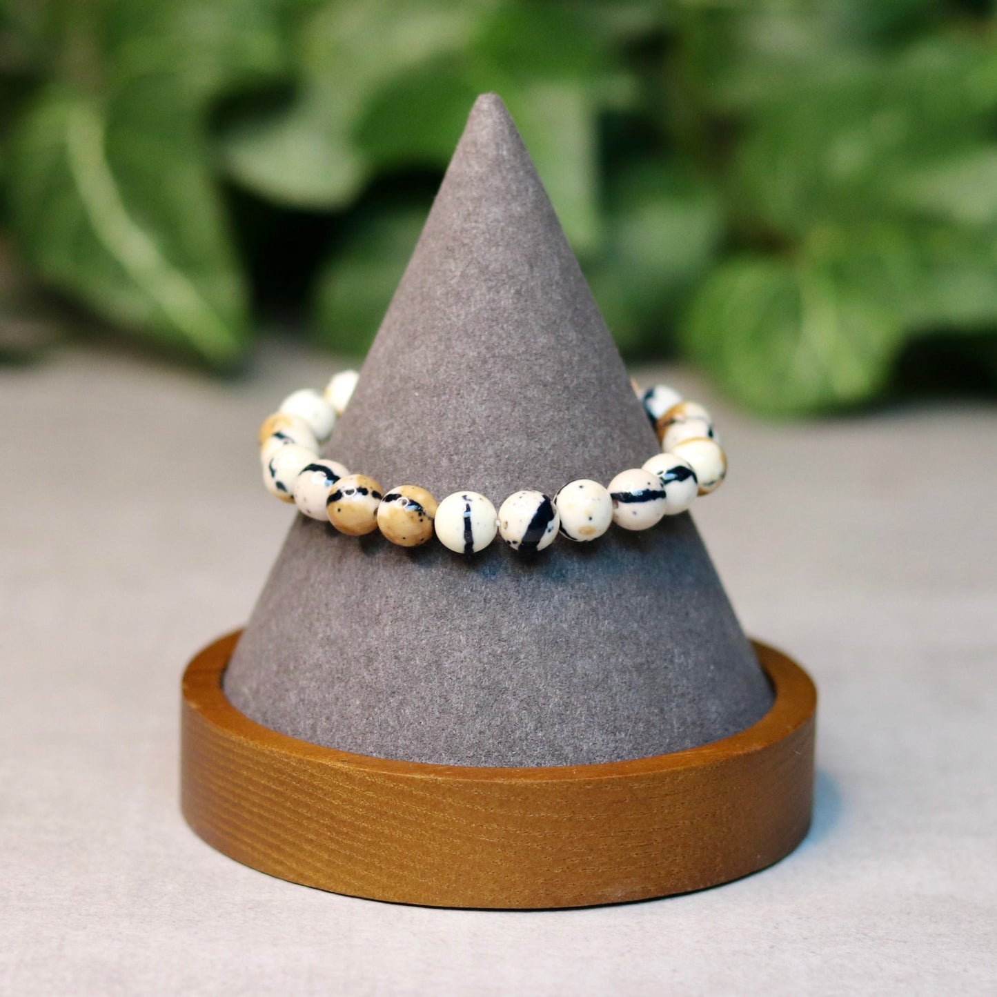Rain Flower Coffee Jade Bracelet
