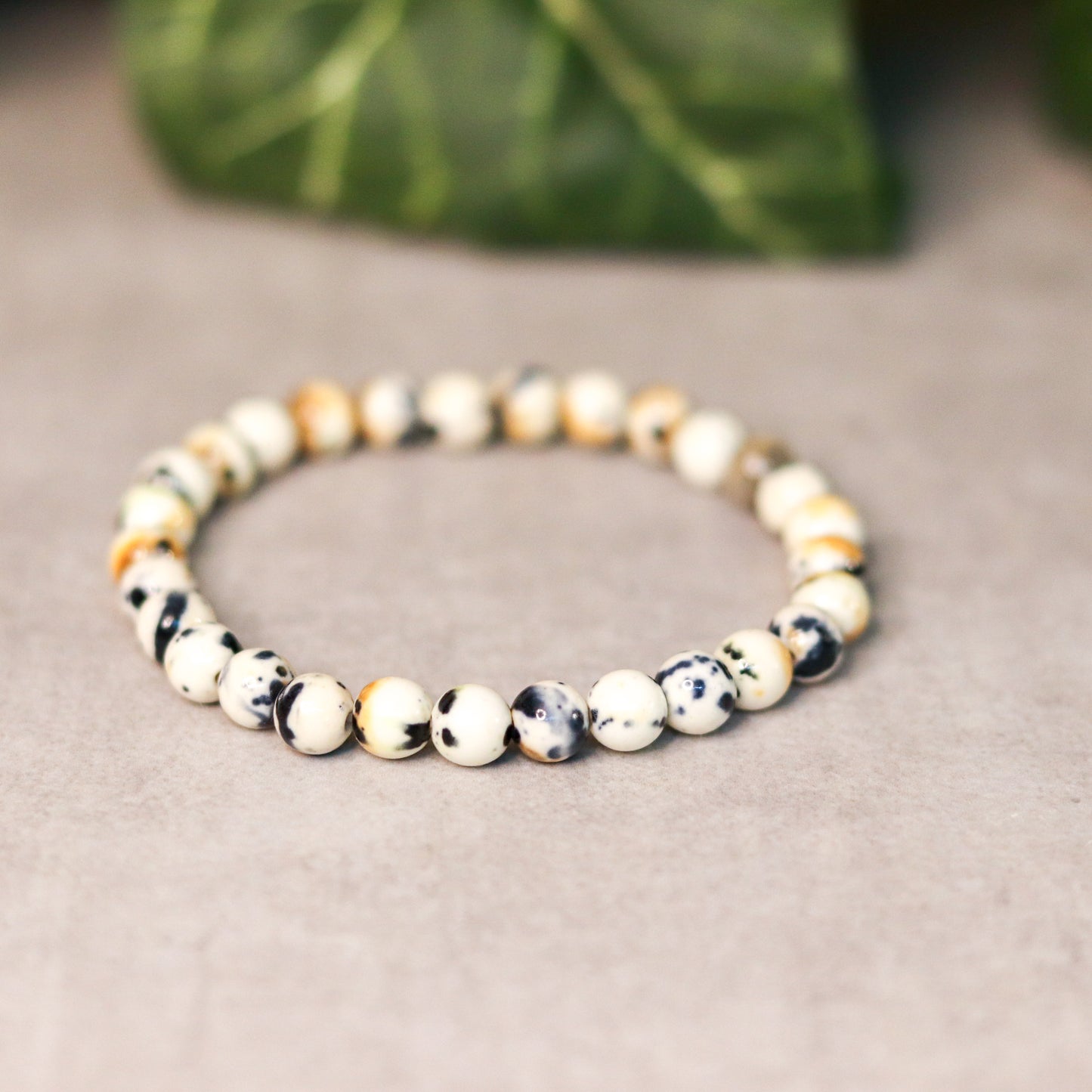Rain Flower Coffee Jade Bracelet