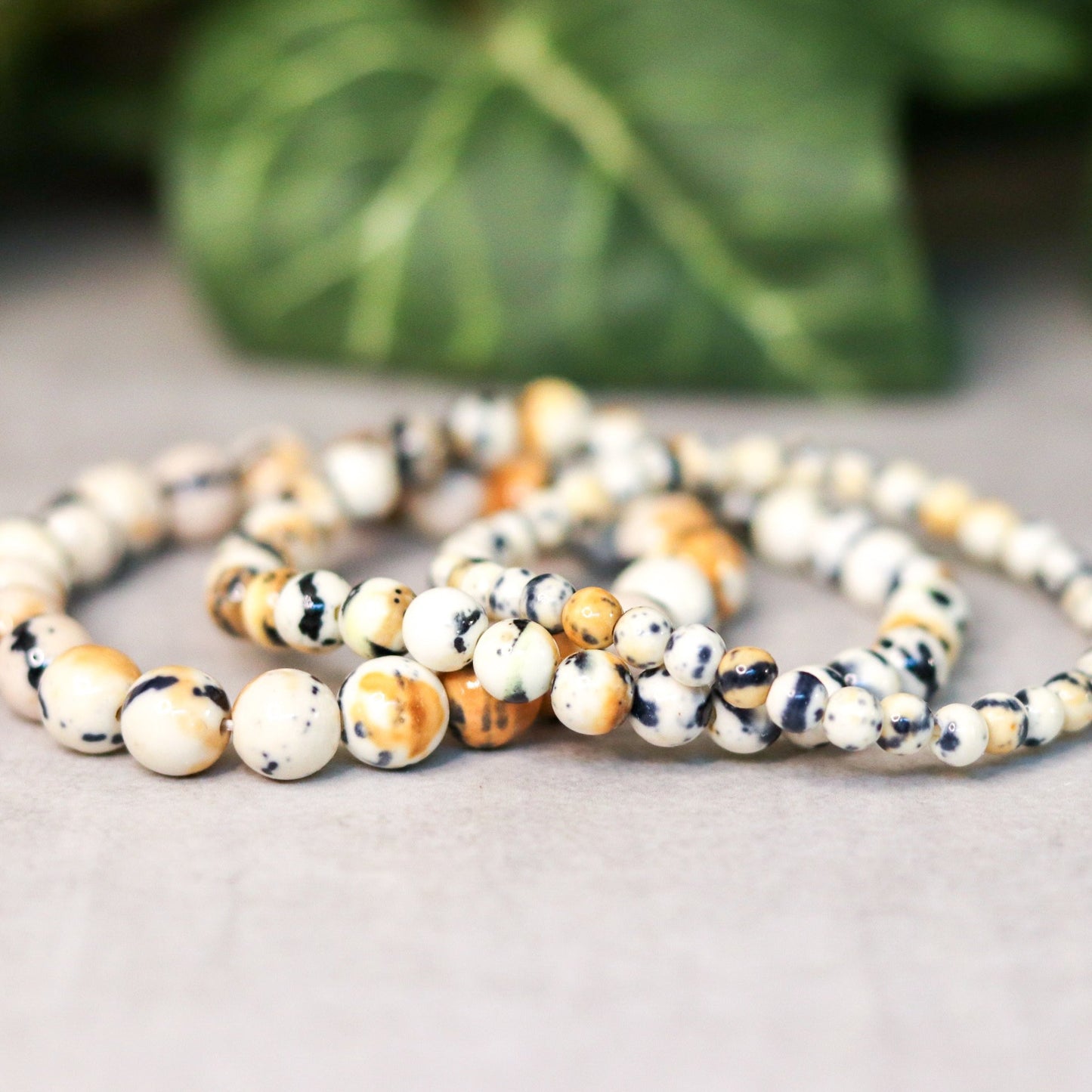 Rain Flower Coffee Jade Bracelet