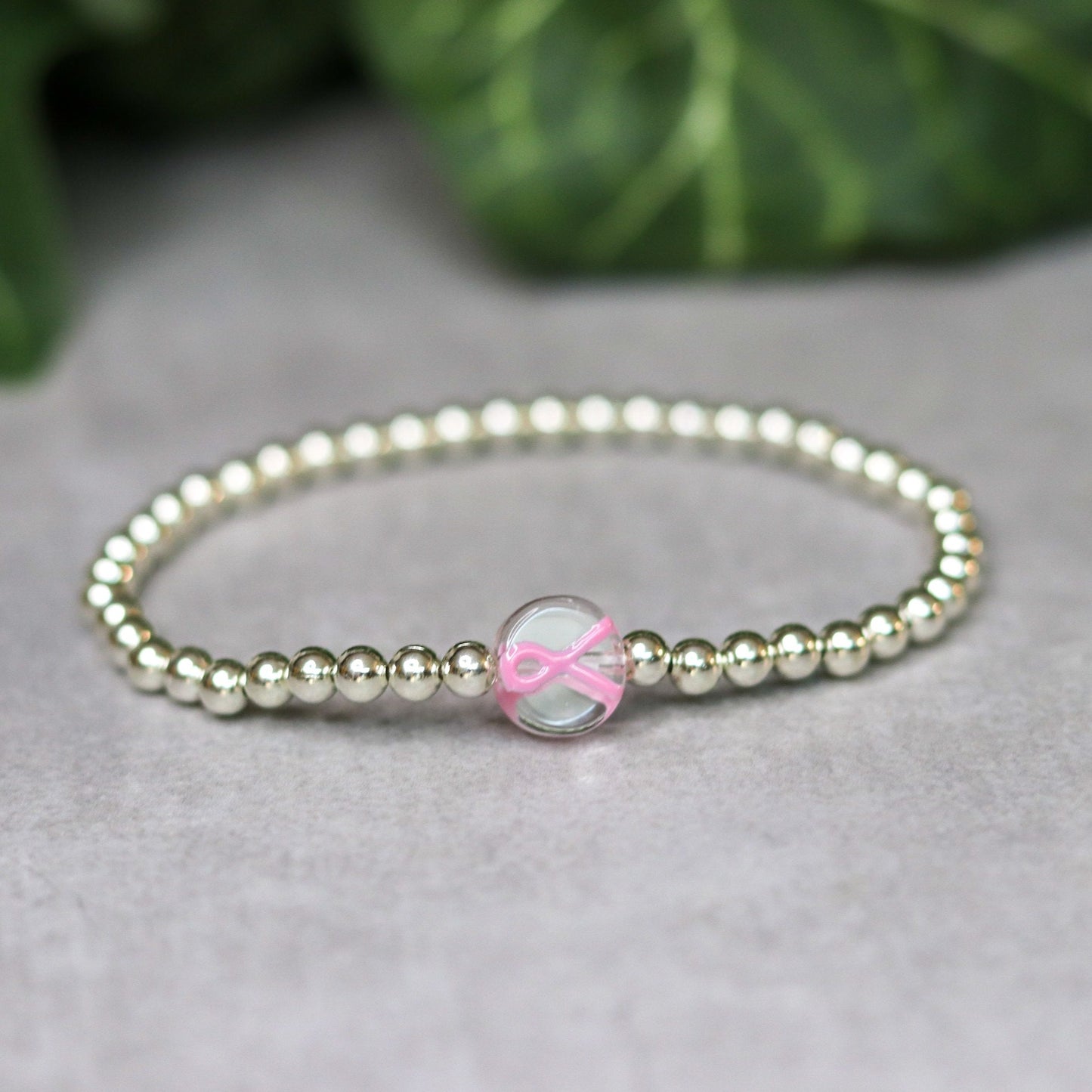 Pink Ribbon Dainty Bracelet