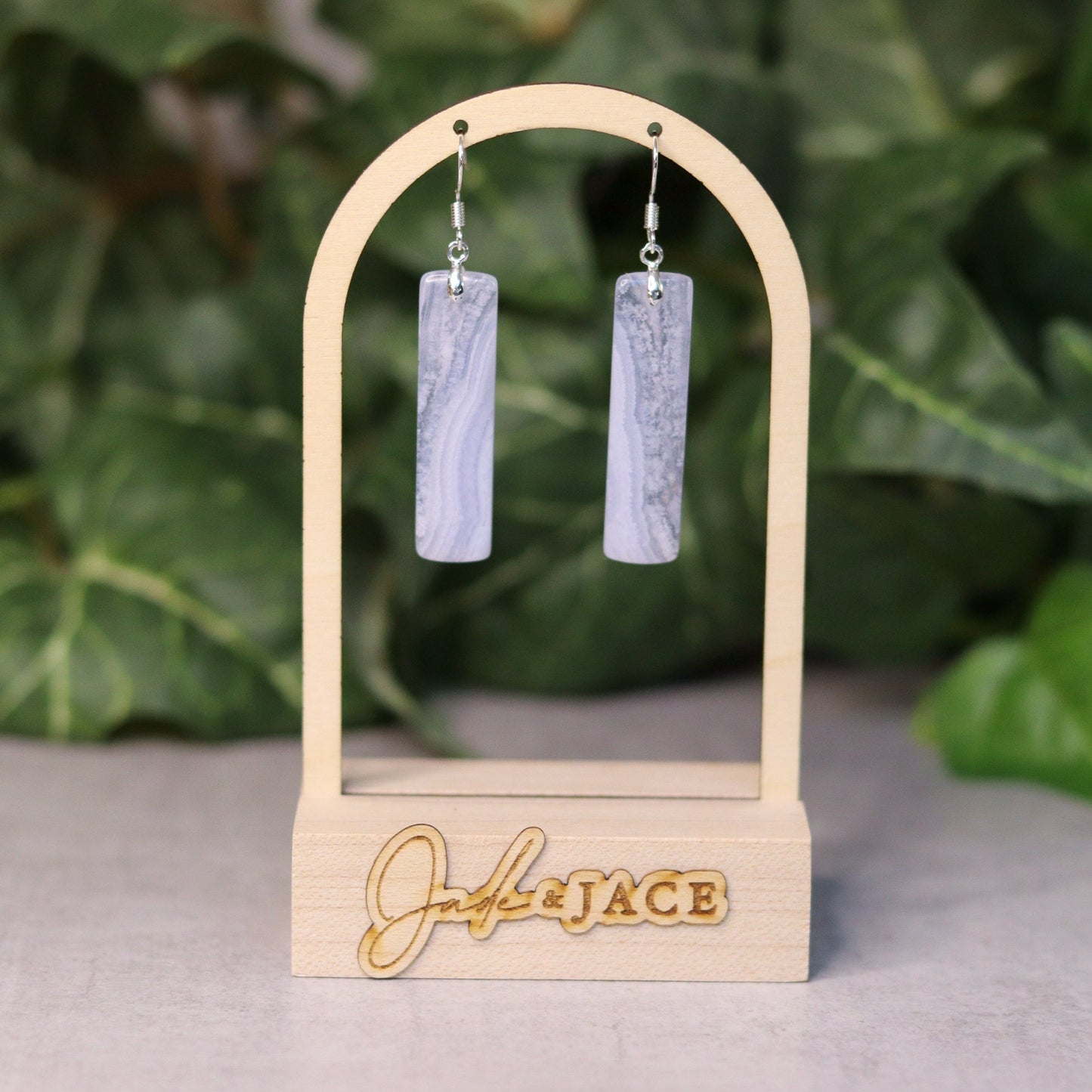 Blue Lace Agate Earrings