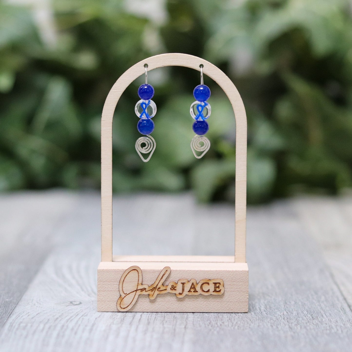 Blue Ribbon Earrings