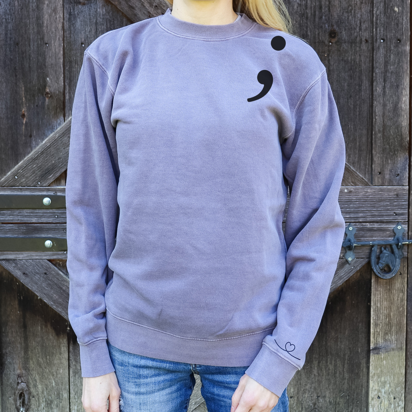 Semicolon Crewneck Sweatshirt