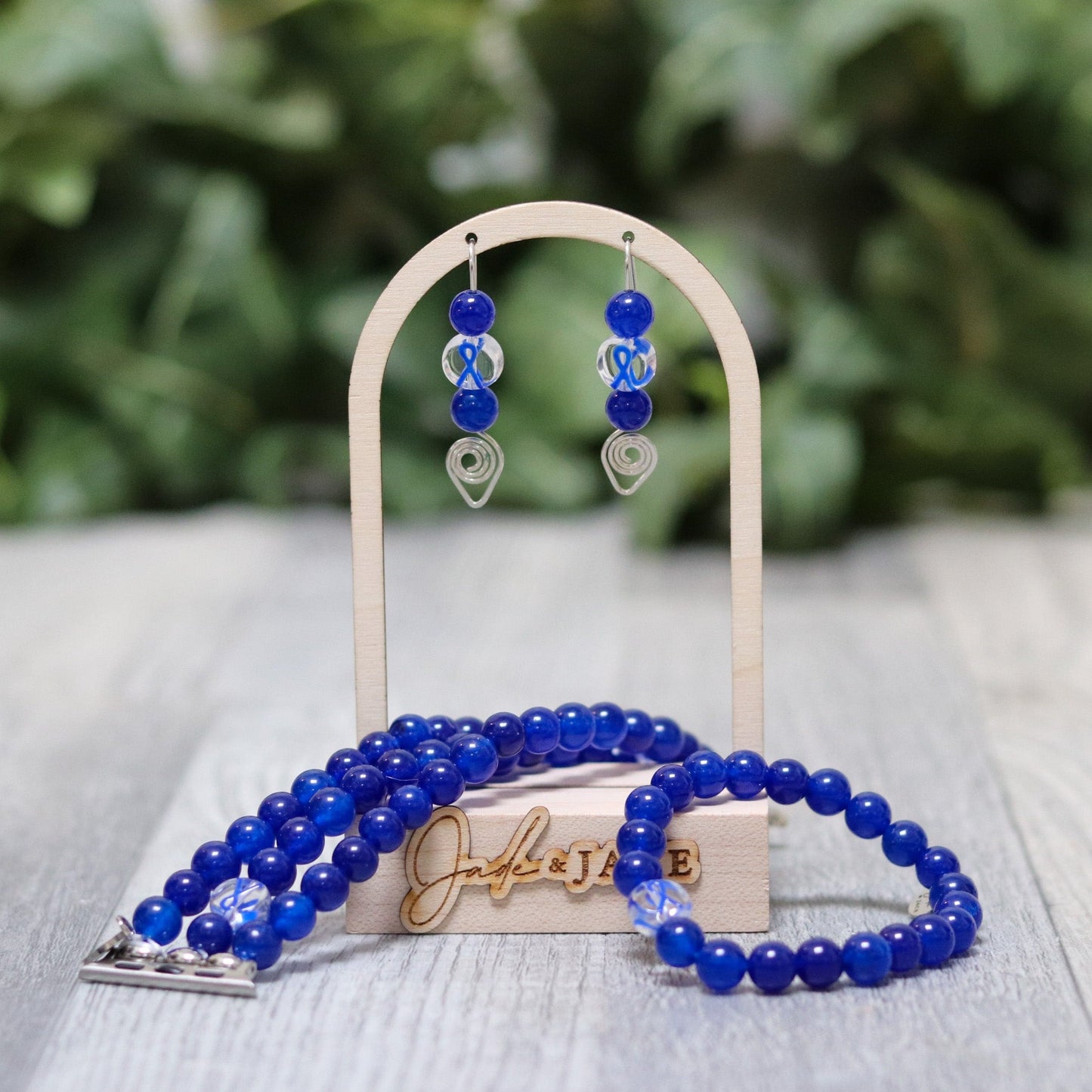 Blue Ribbon Earrings