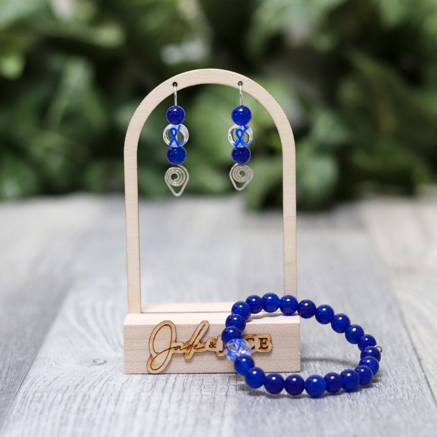 Blue Ribbon Earrings