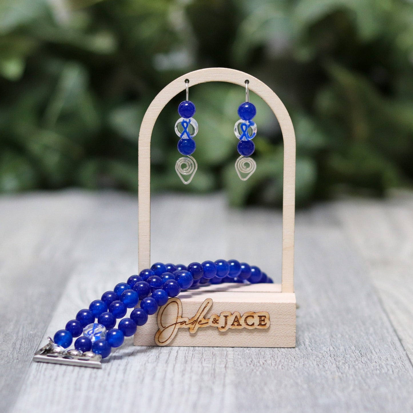 Blue Ribbon Earrings