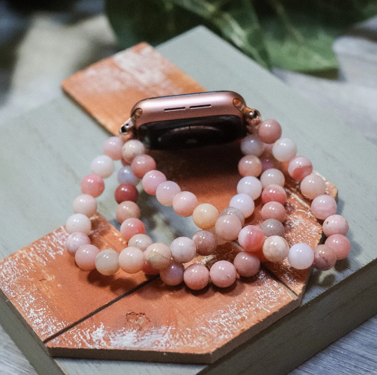 Peruvian Pink Opal Watchband