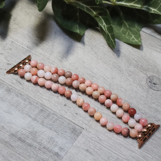 Peruvian Pink Opal Watchband