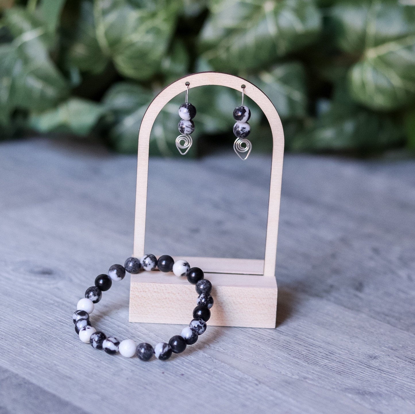 Black & White Zebra Jasper Bracelet