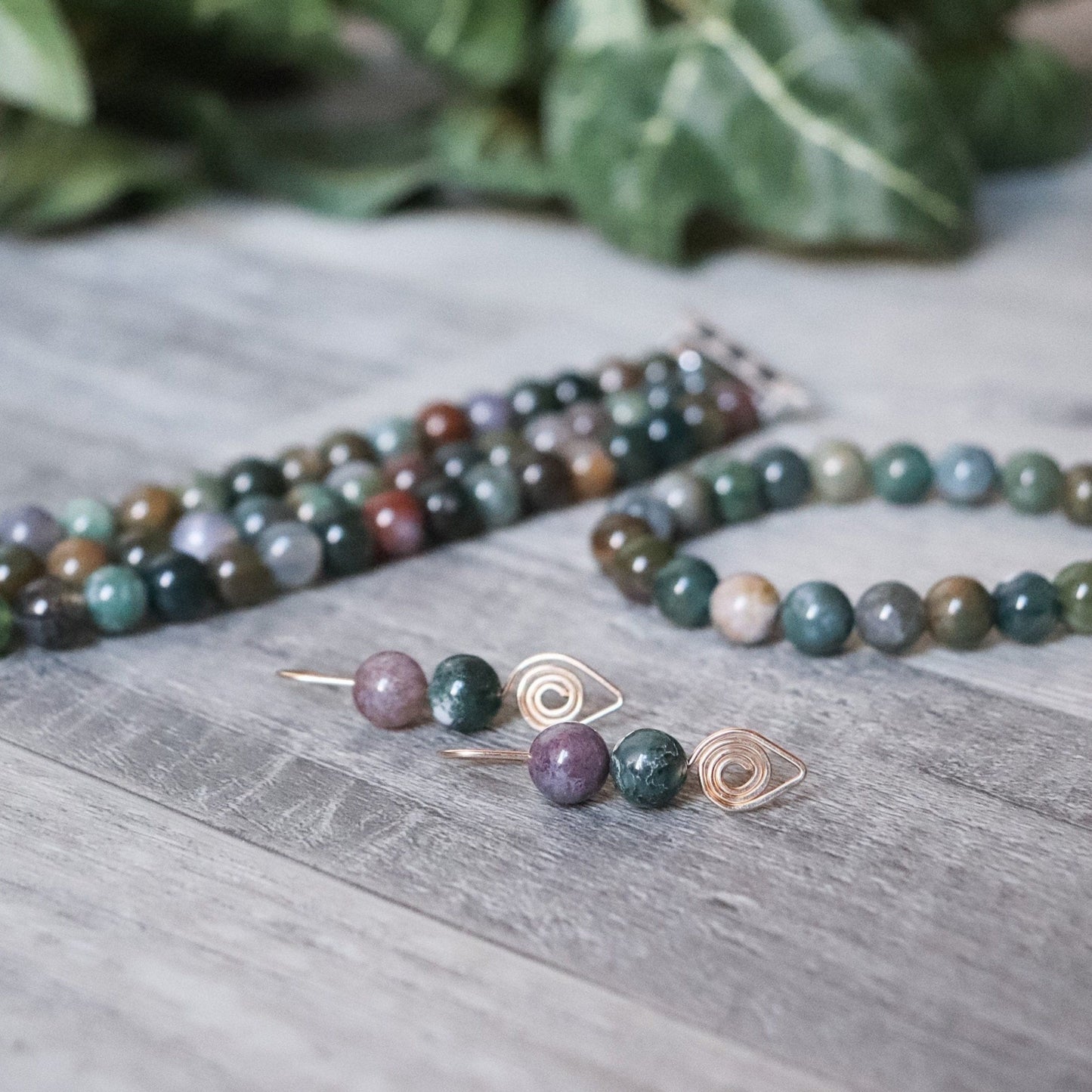 Indian Agate Earrings