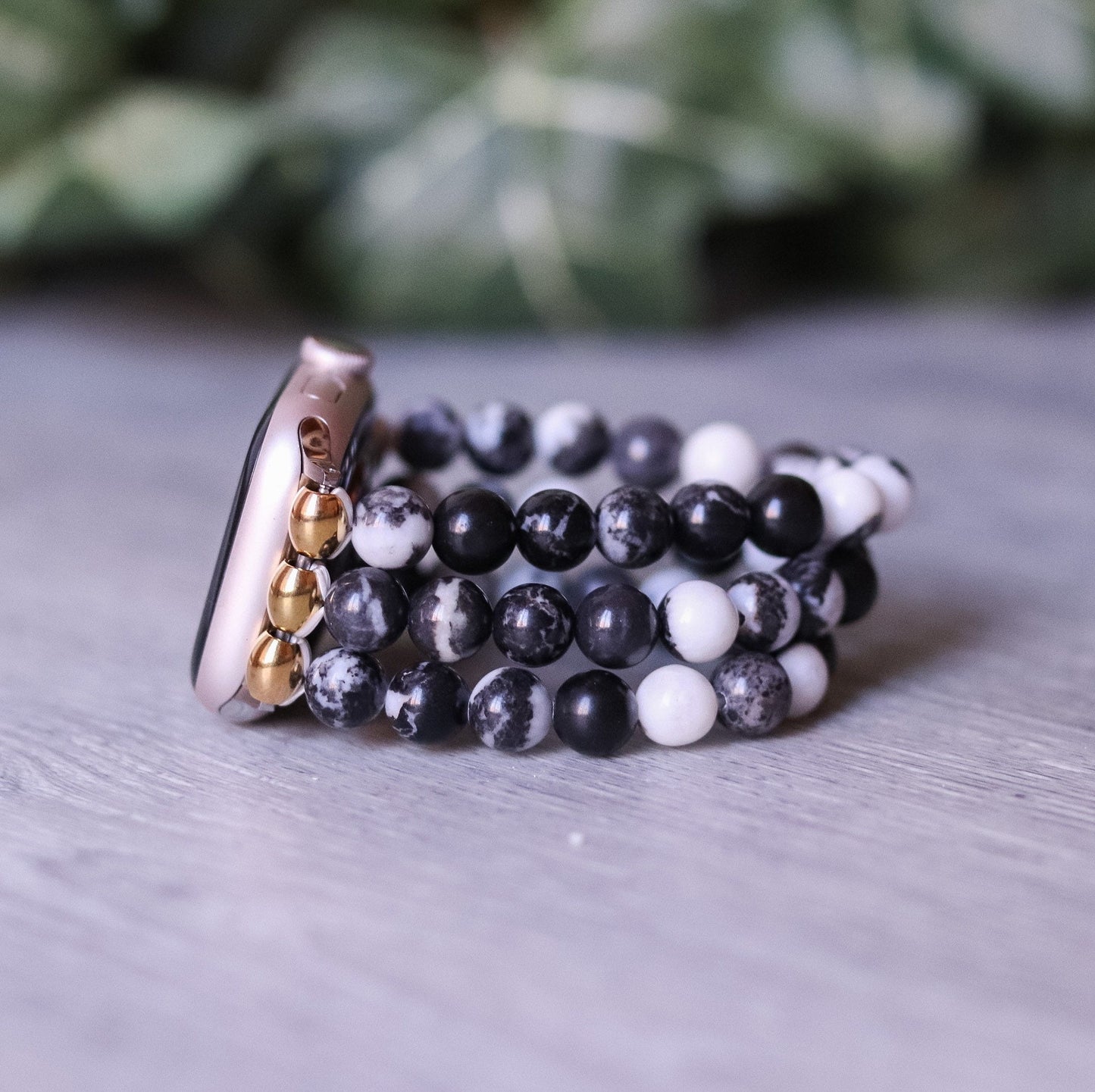 Black & White Zebra Jasper Watchband