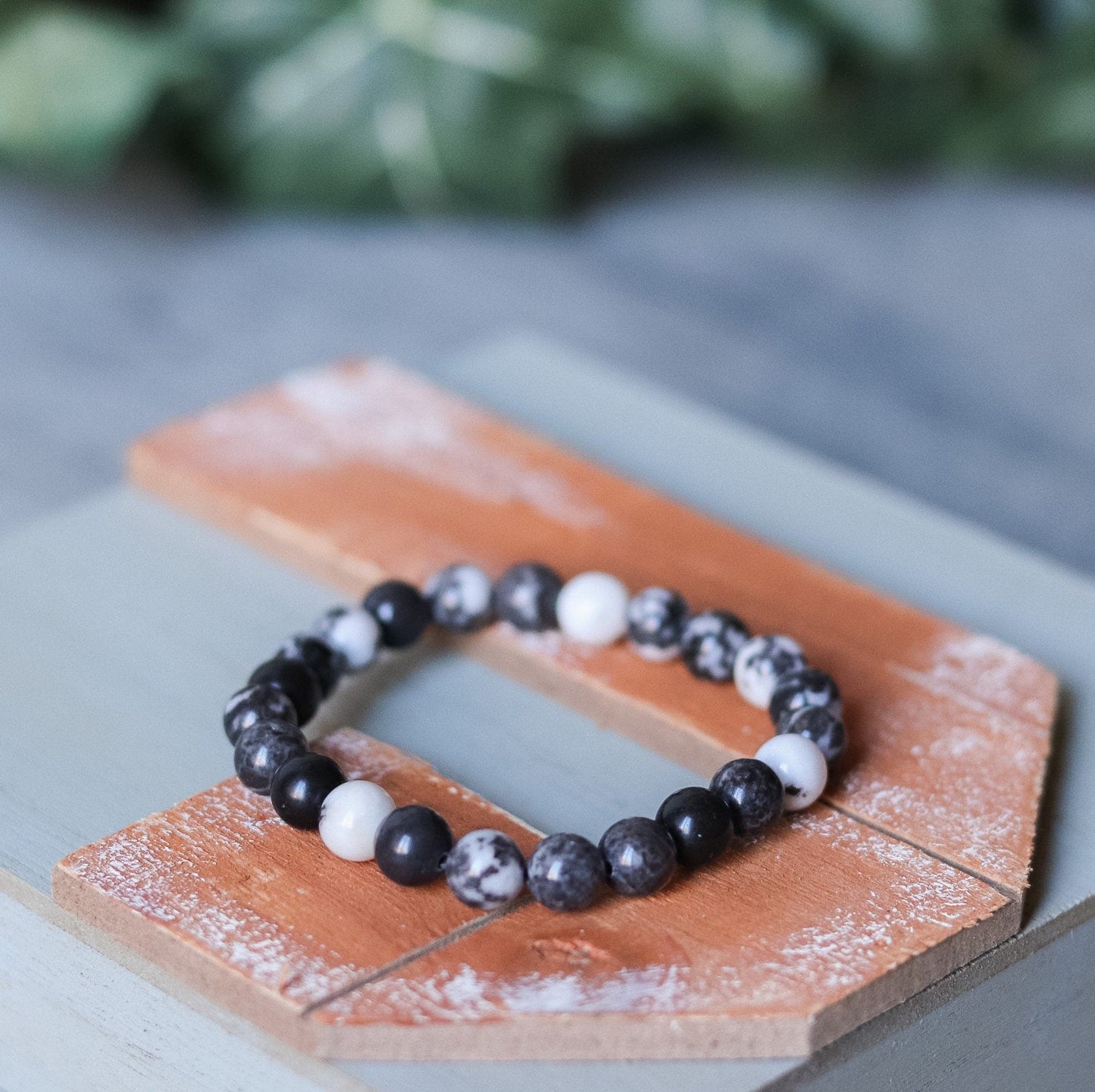Black & White Zebra Jasper Bracelet