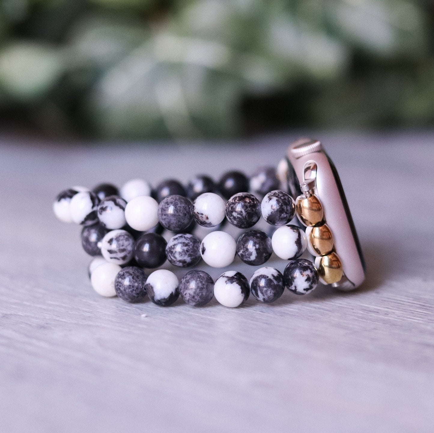 Black & White Zebra Jasper Watchband