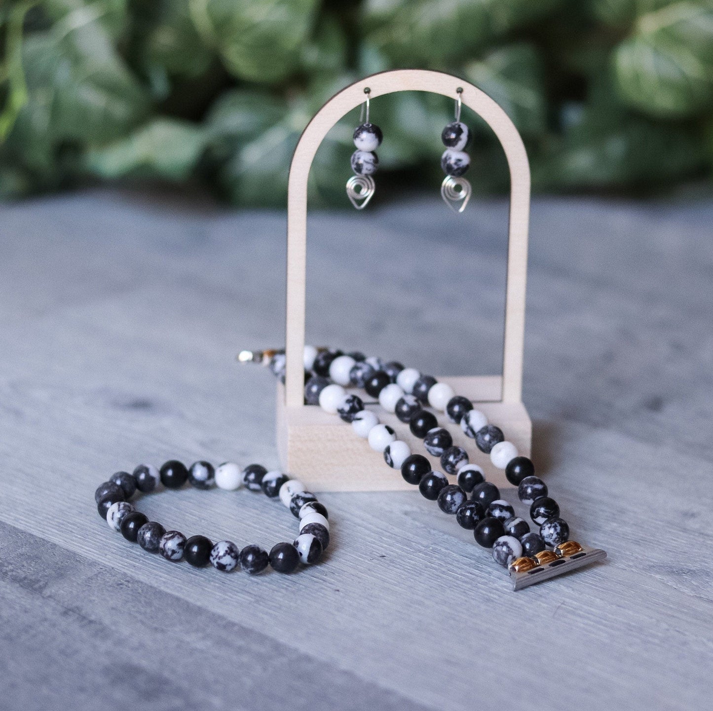Black & White Zebra Jasper Bracelet