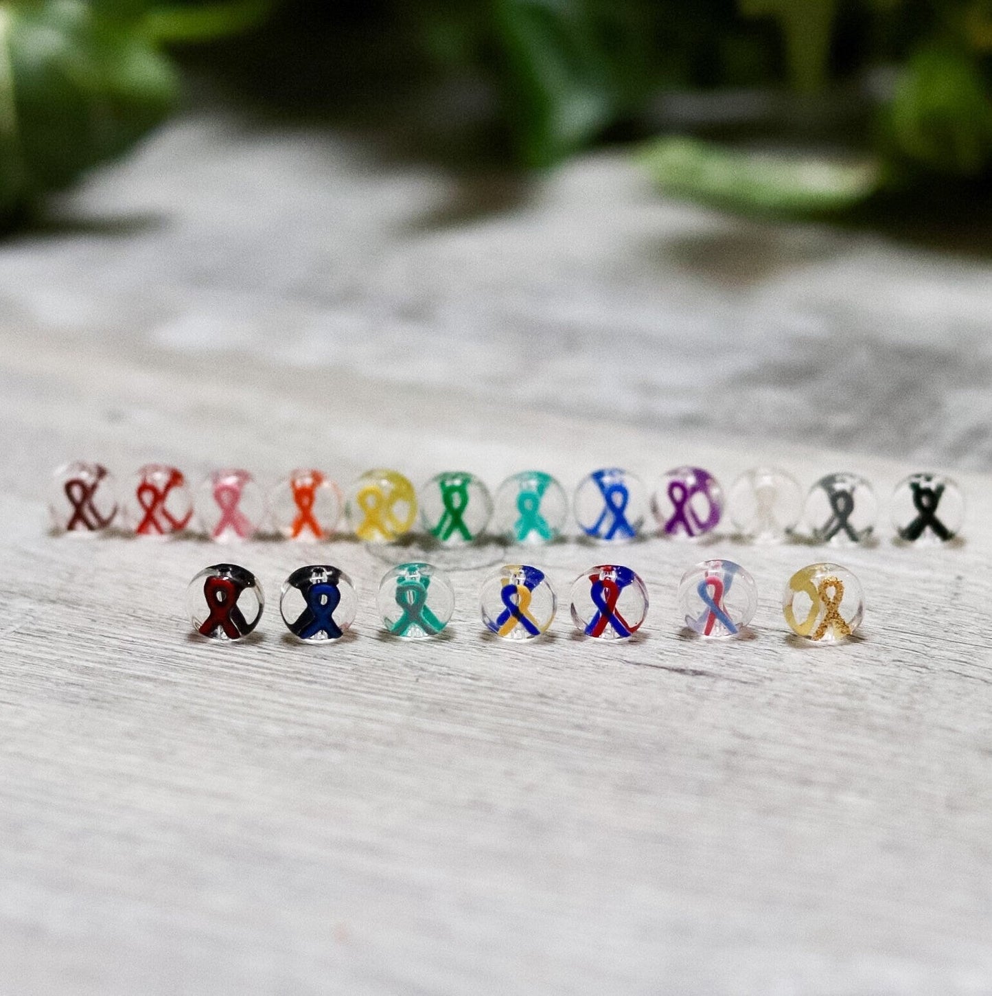 Teal Ribbon Earrings