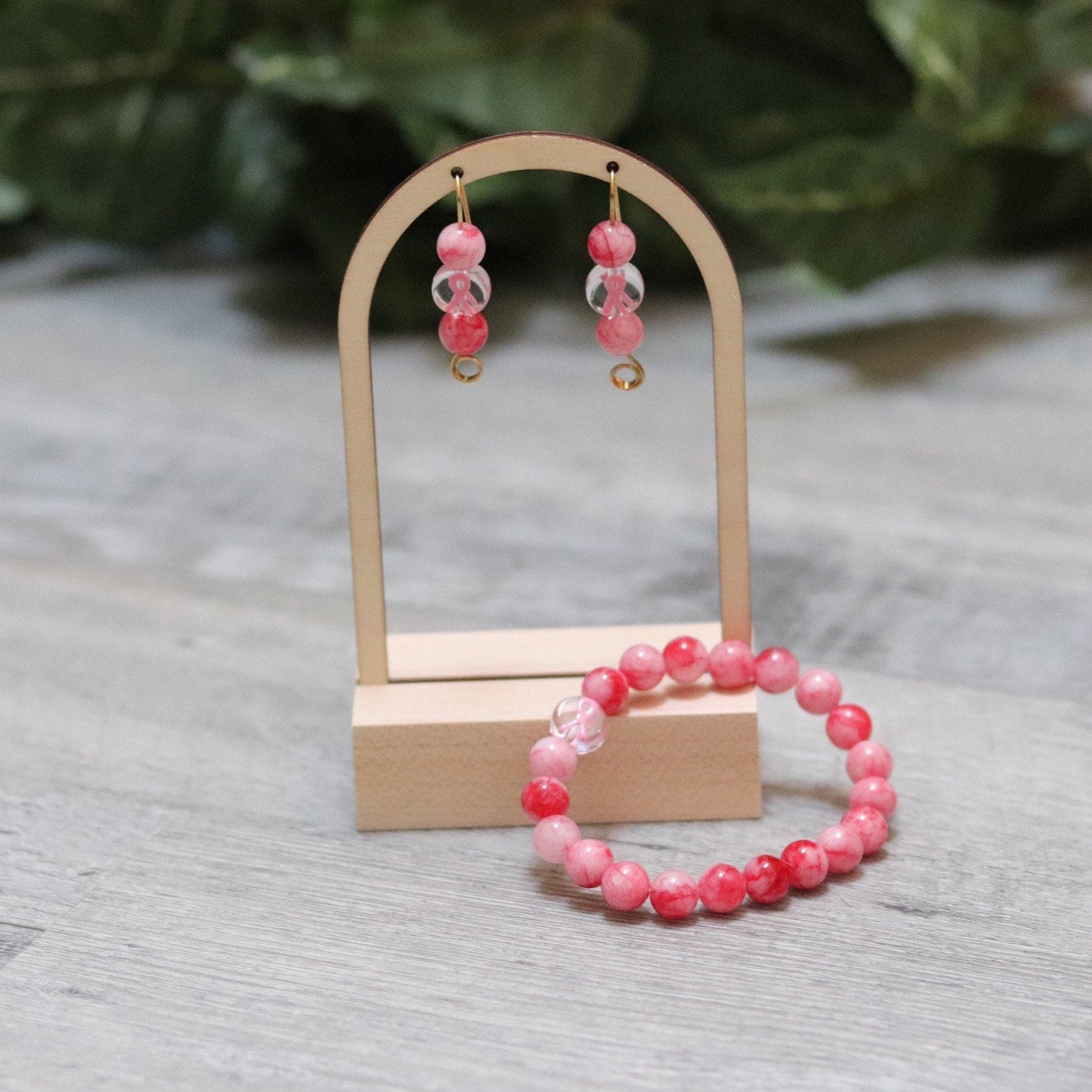 Pink Ribbon Earrings