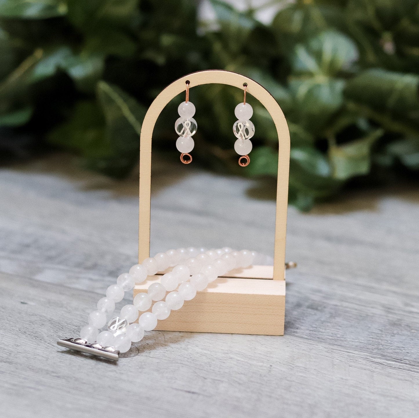 White Ribbon Earrings