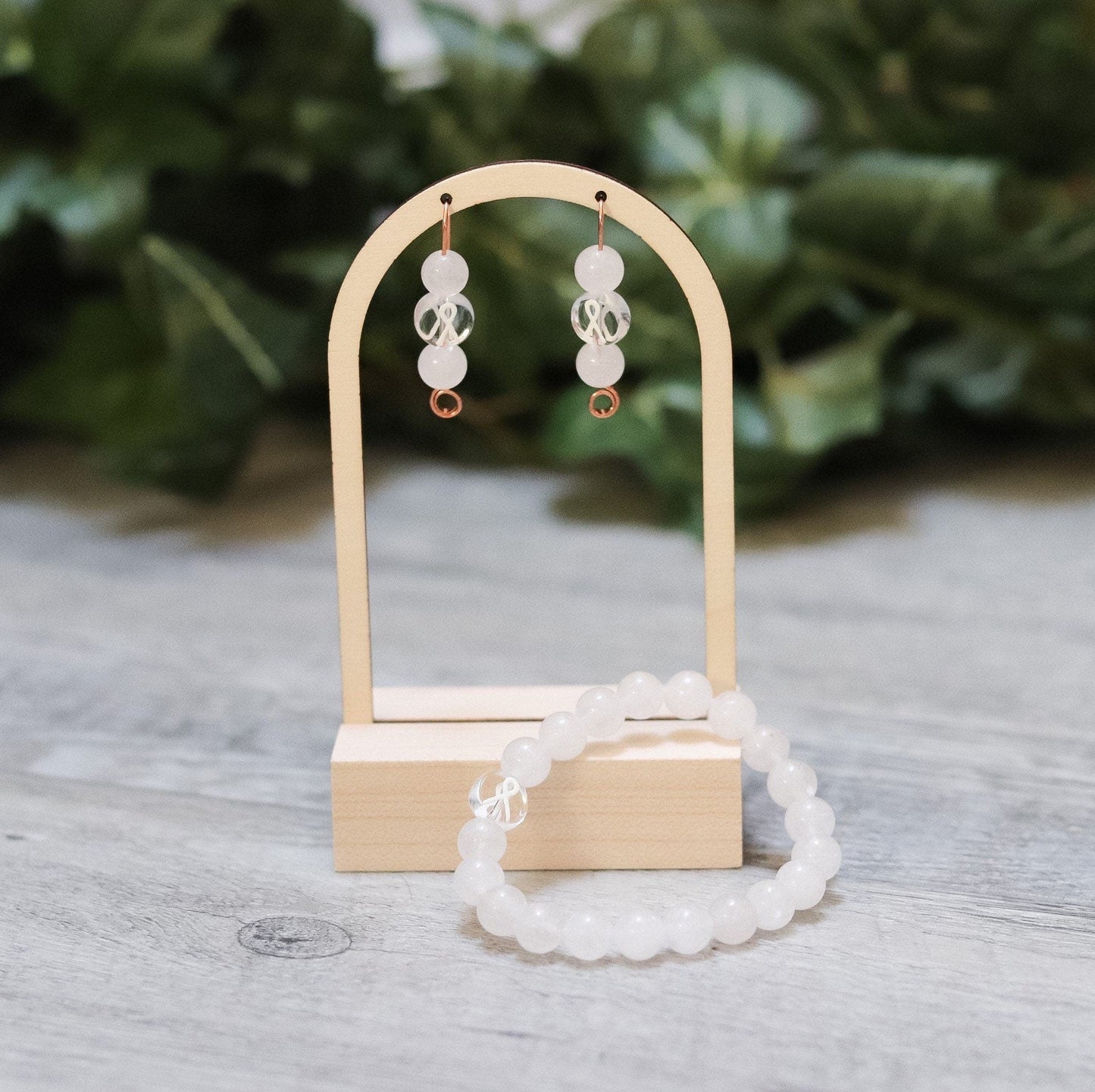 White Ribbon Earrings