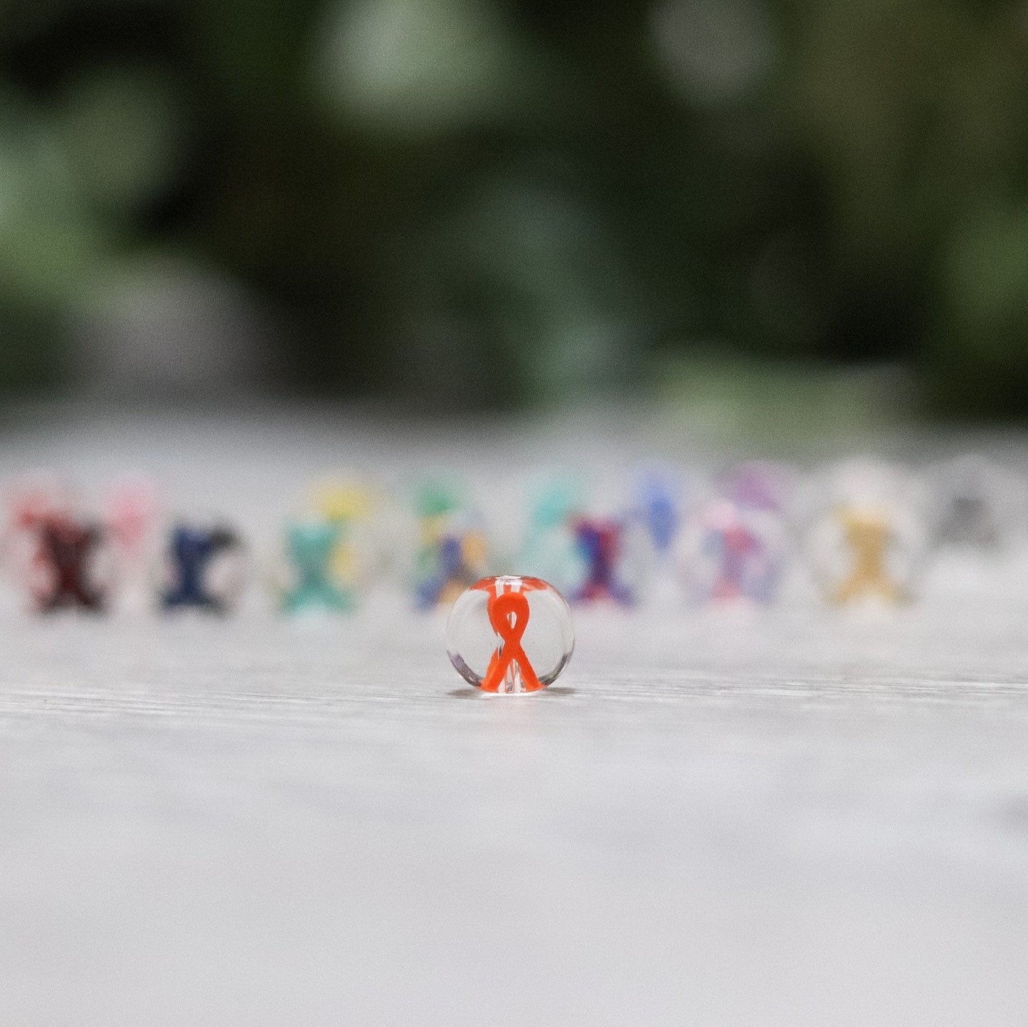 Orange Ribbon Earrings