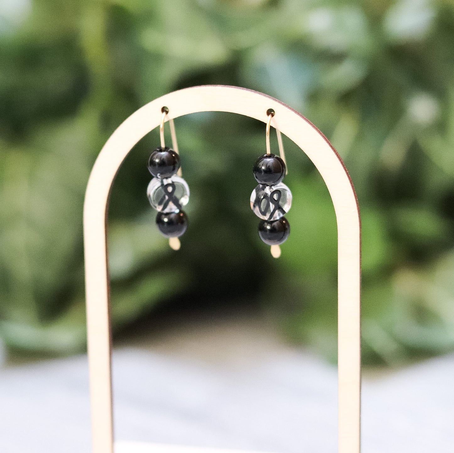 Black Ribbon Earrings