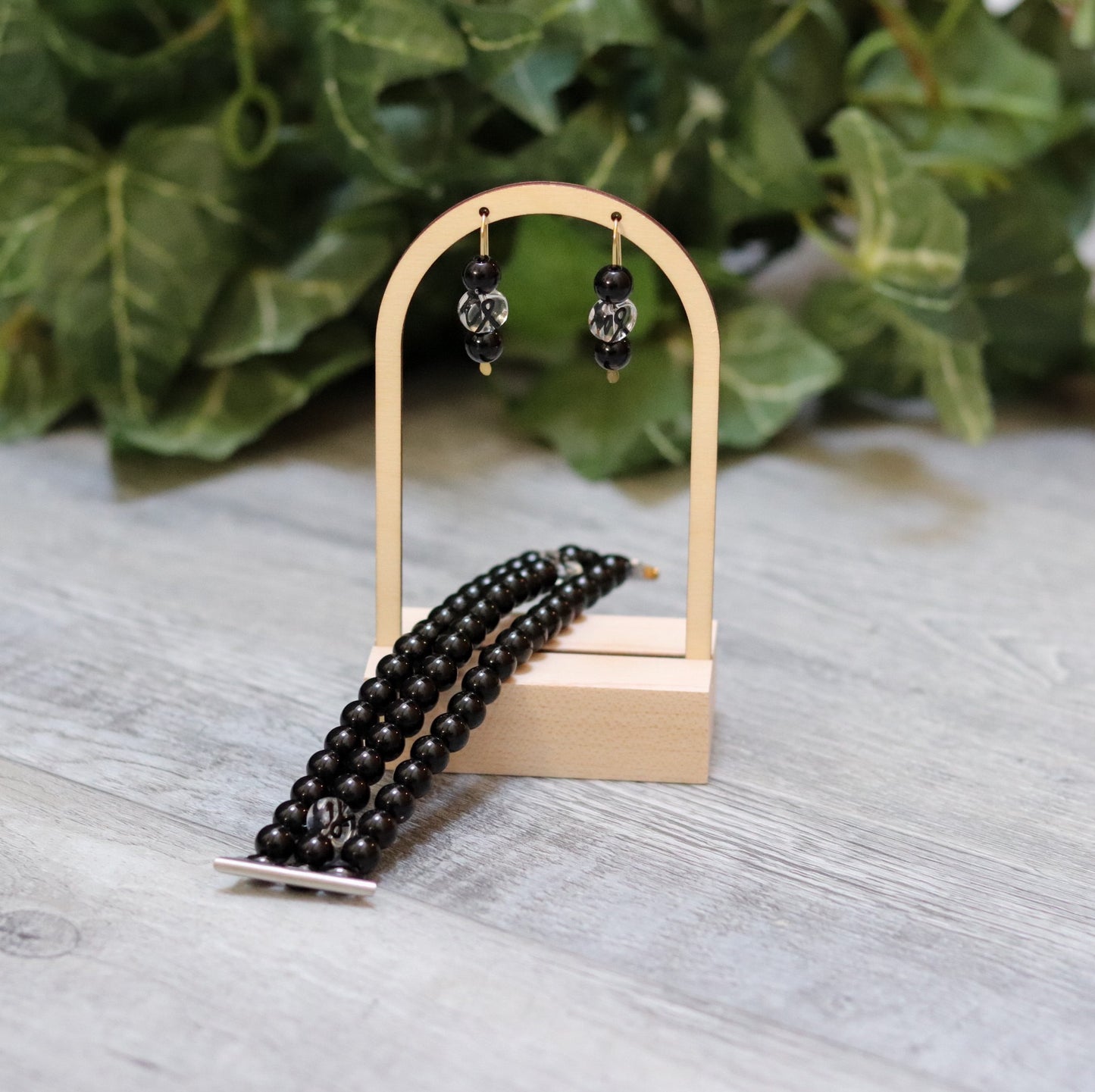 Black Ribbon Earrings