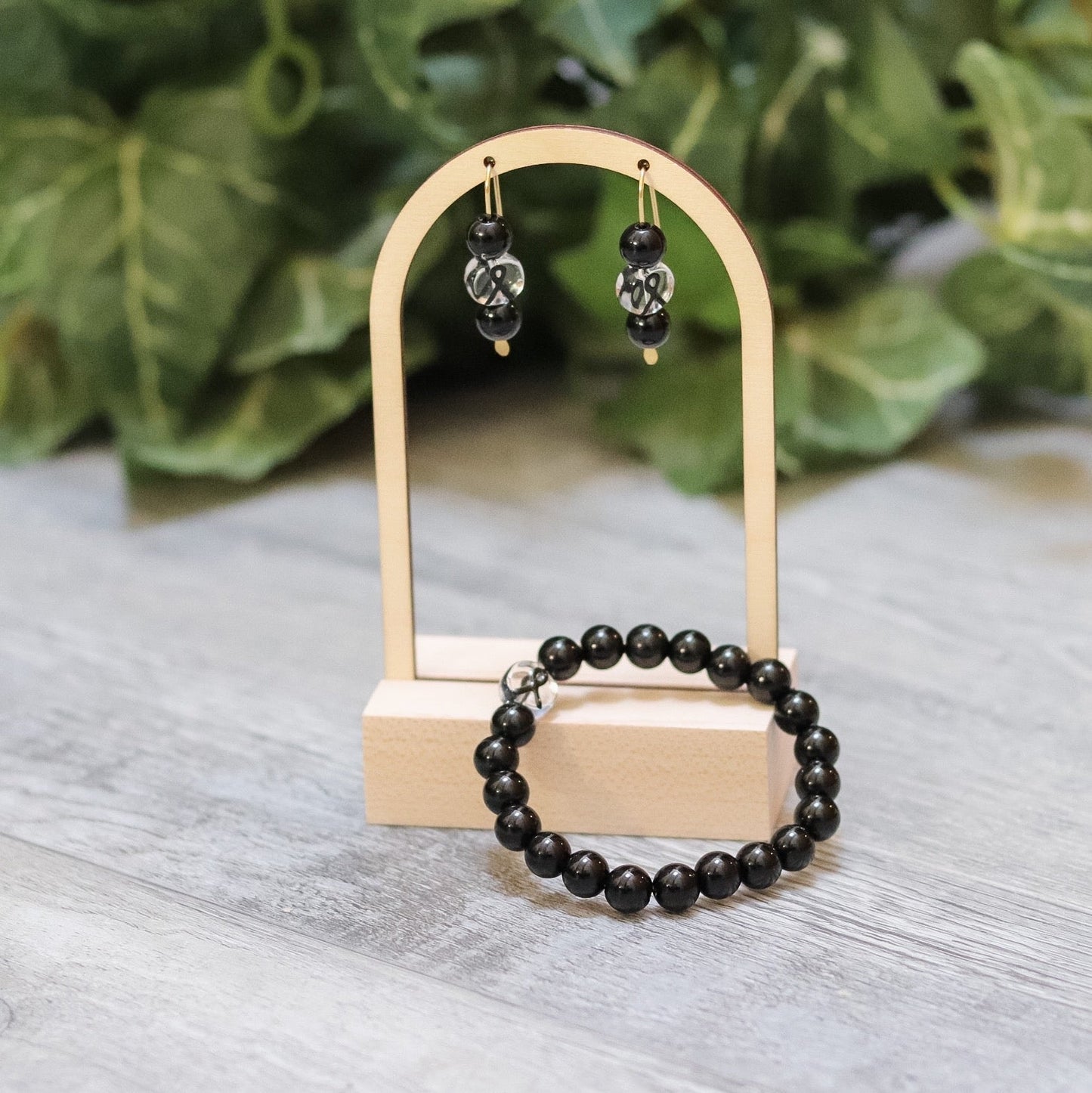 Black Ribbon Earrings