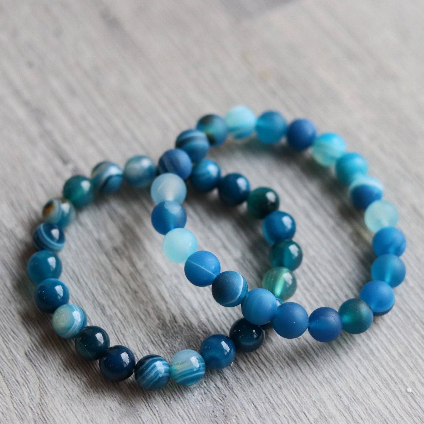 Blue Stripe Agate Watchband