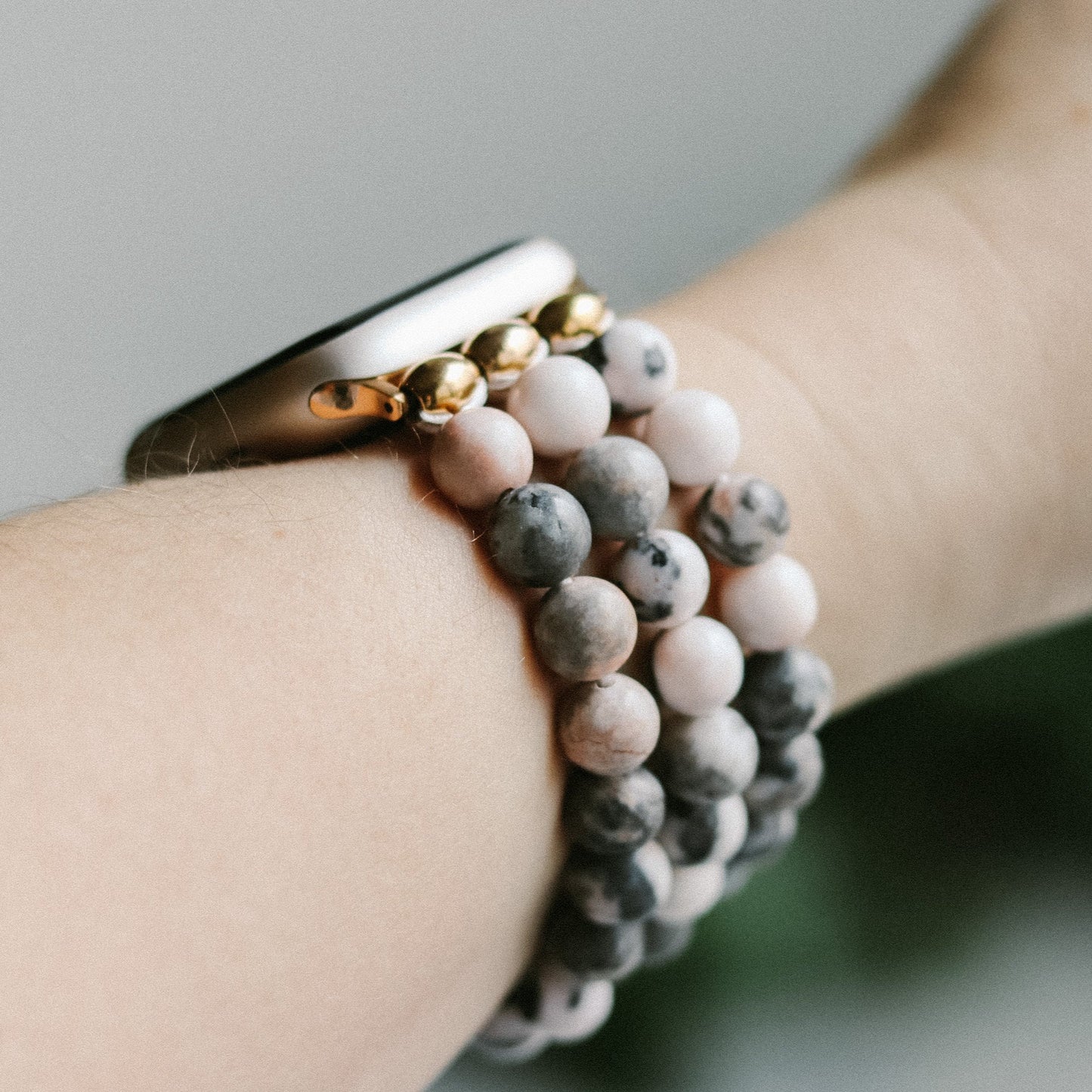 Pink Zebra Jasper Watchband