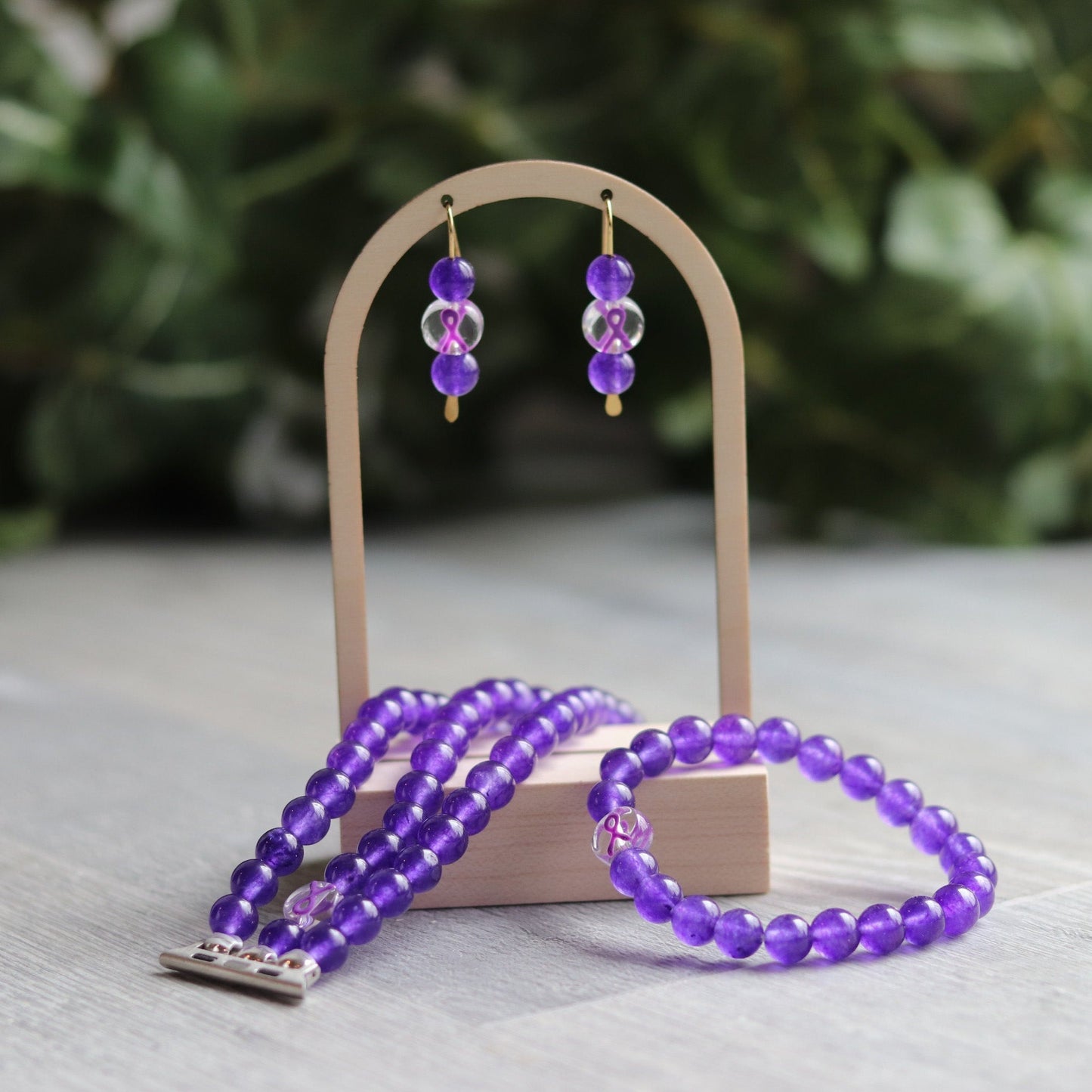 Purple Ribbon Watchband