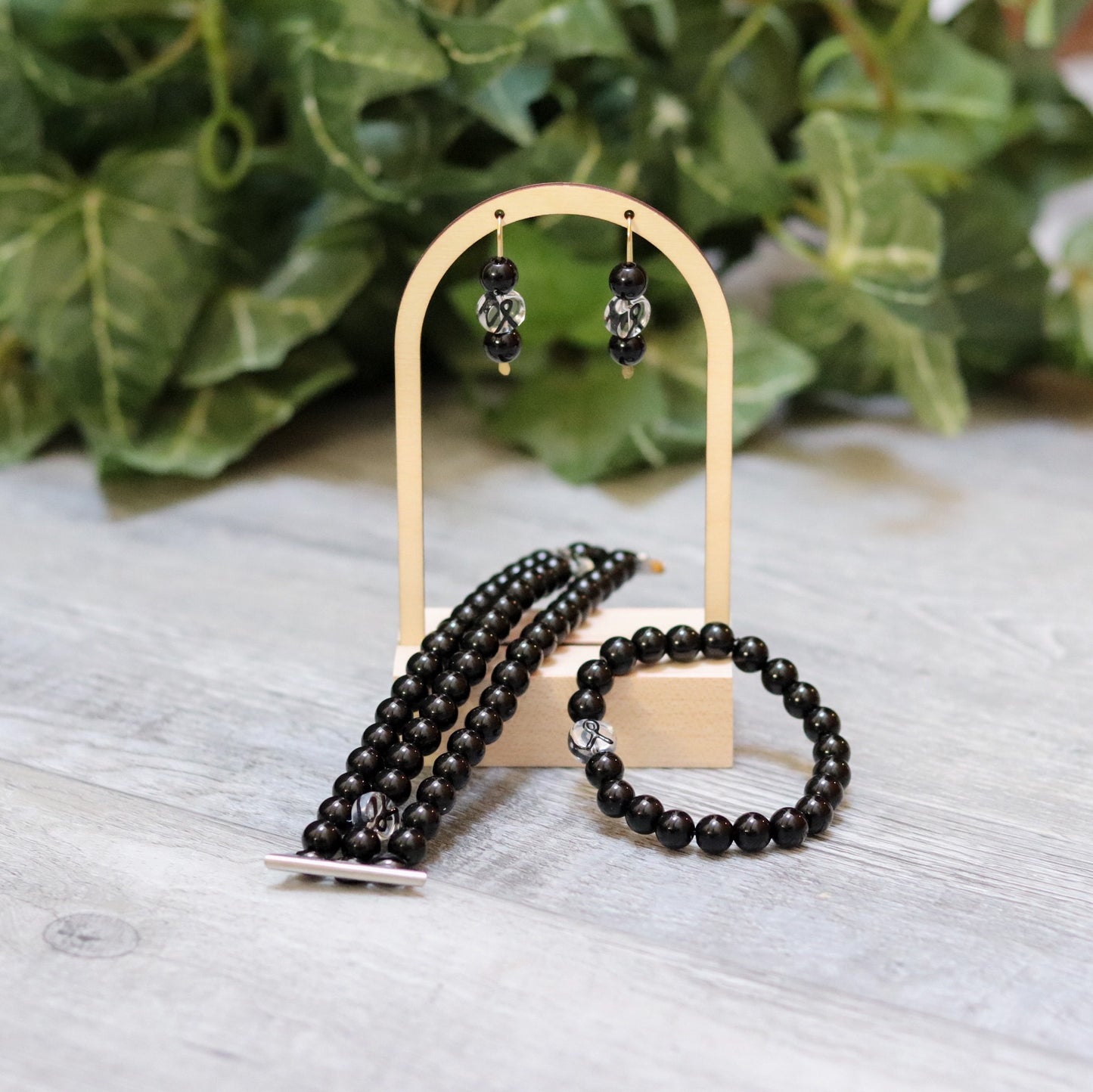 Black Ribbon Bracelet