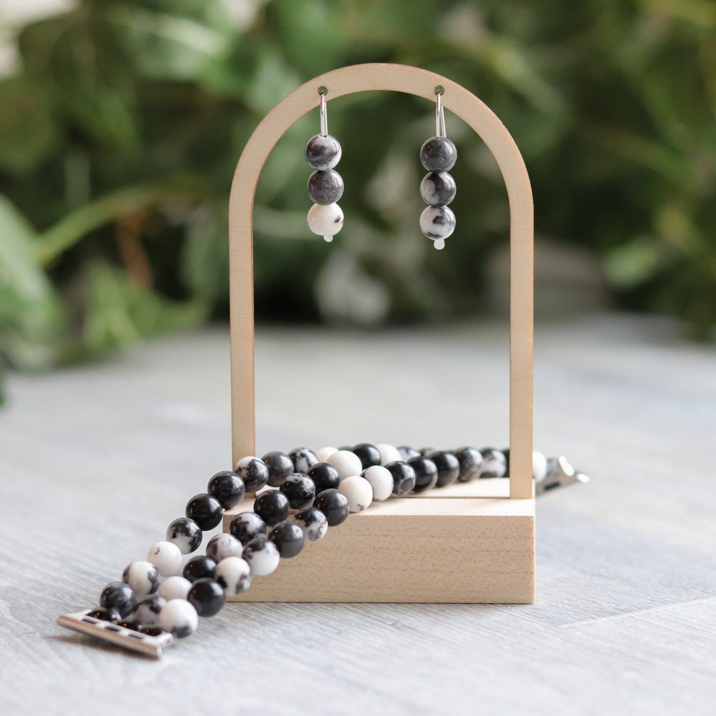 Black & White Zebra Jasper Watchband