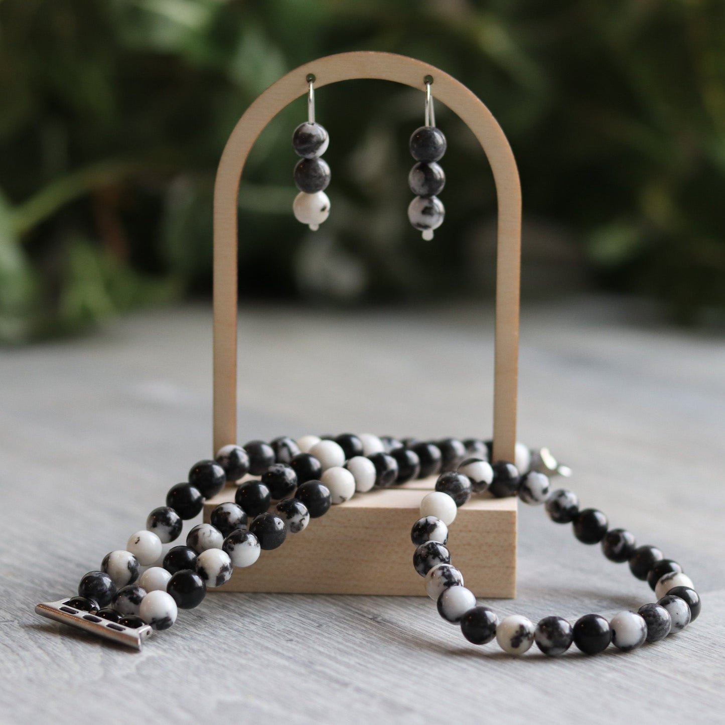 Black & White Zebra Jasper Watchband