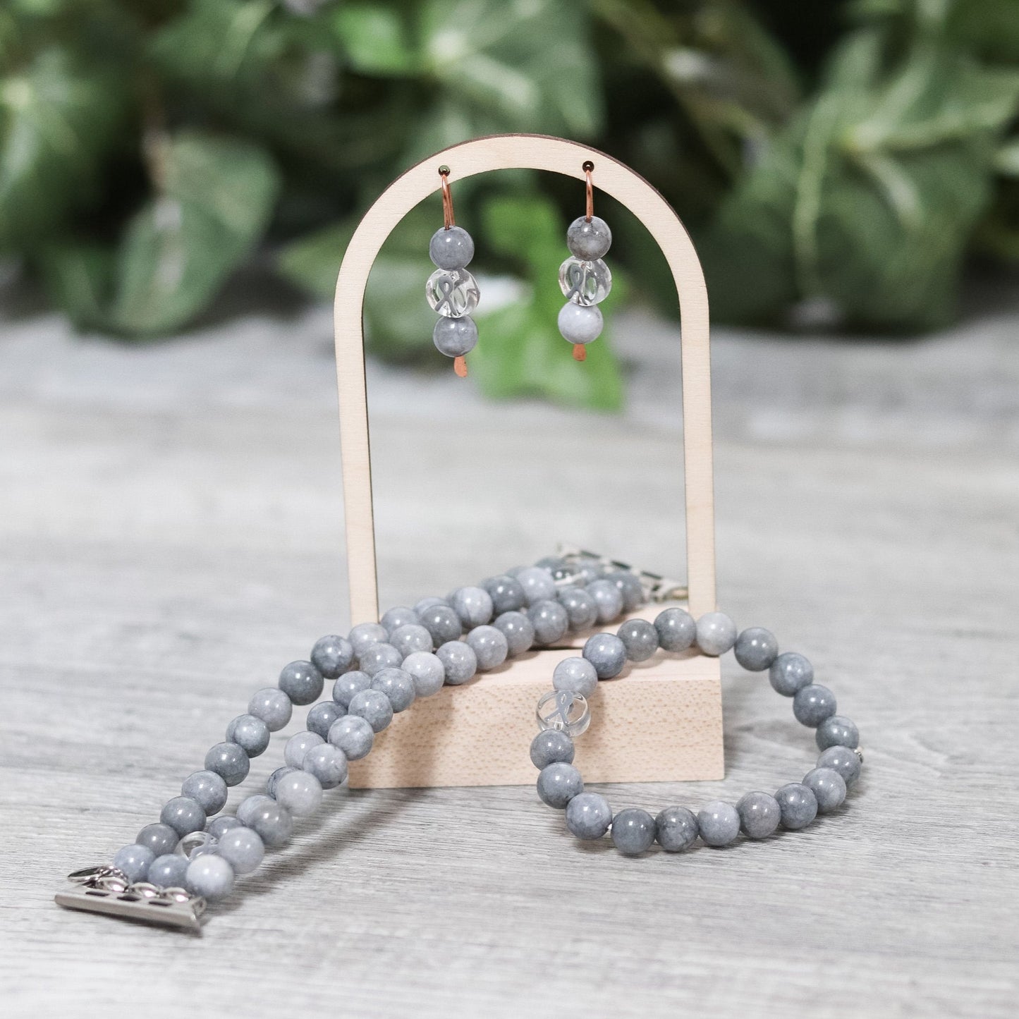 Gray Ribbon Bracelet