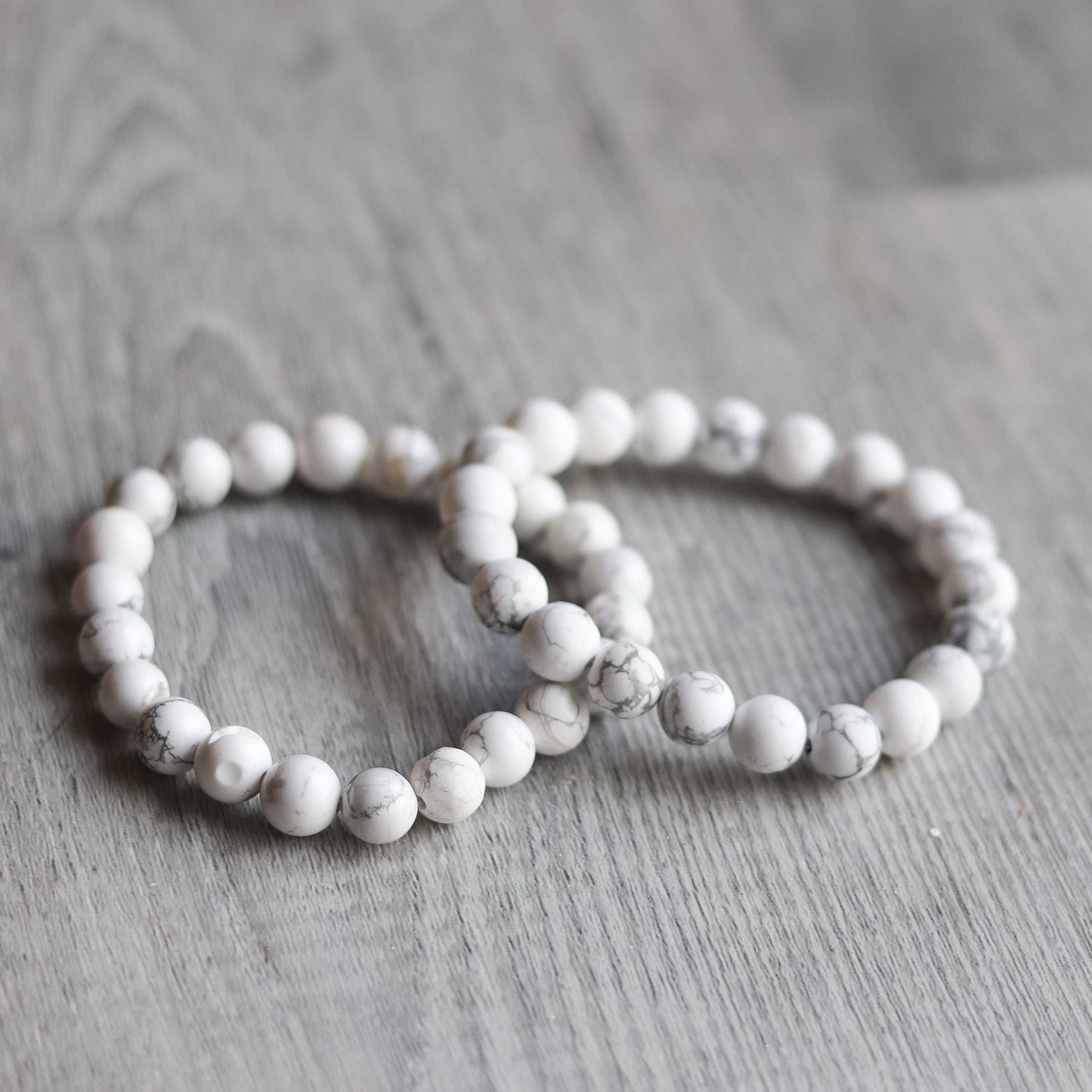 White Howlite Earrings
