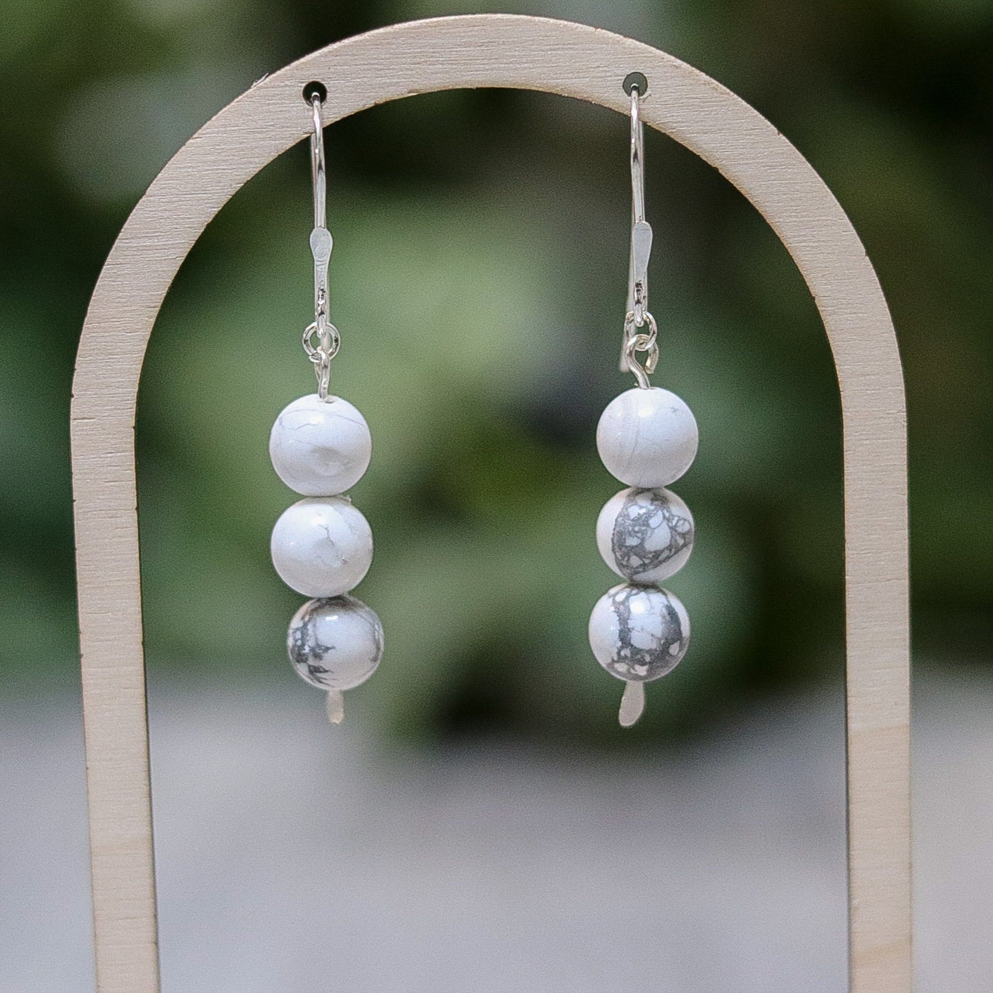 White Howlite Earrings