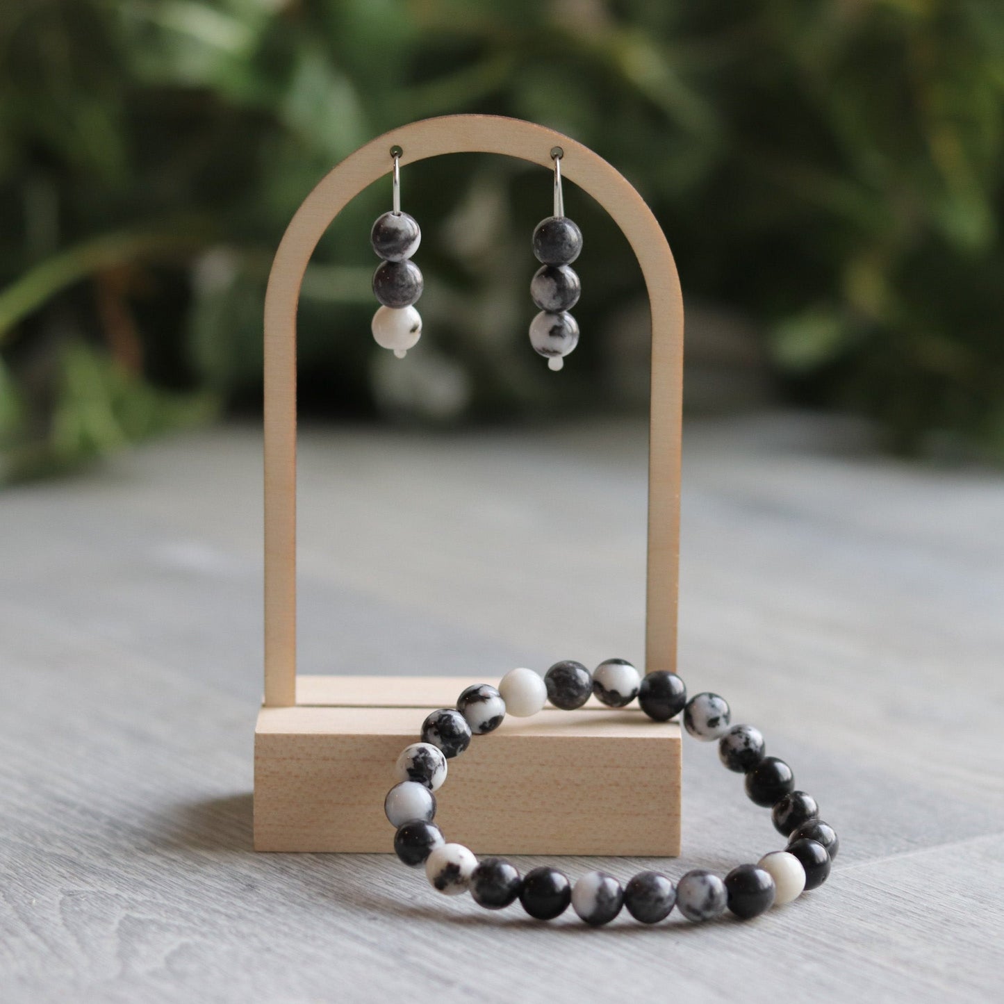 Black & White Zebra Jasper Bracelet
