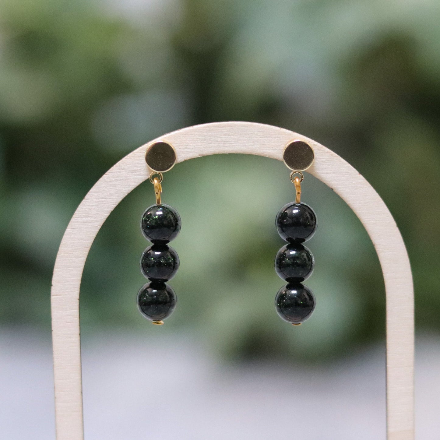 Green Sandstone Earrings