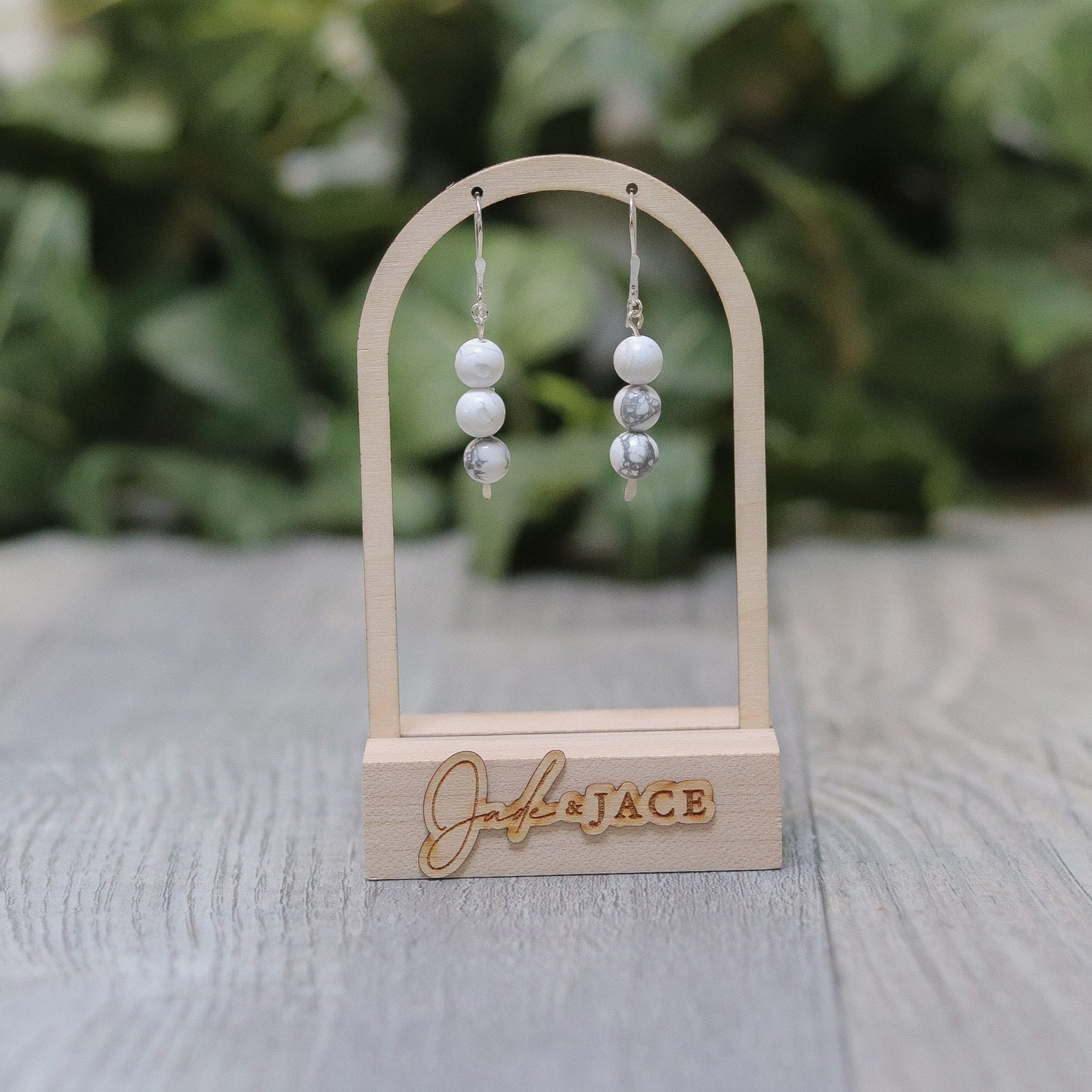 White Howlite Earrings