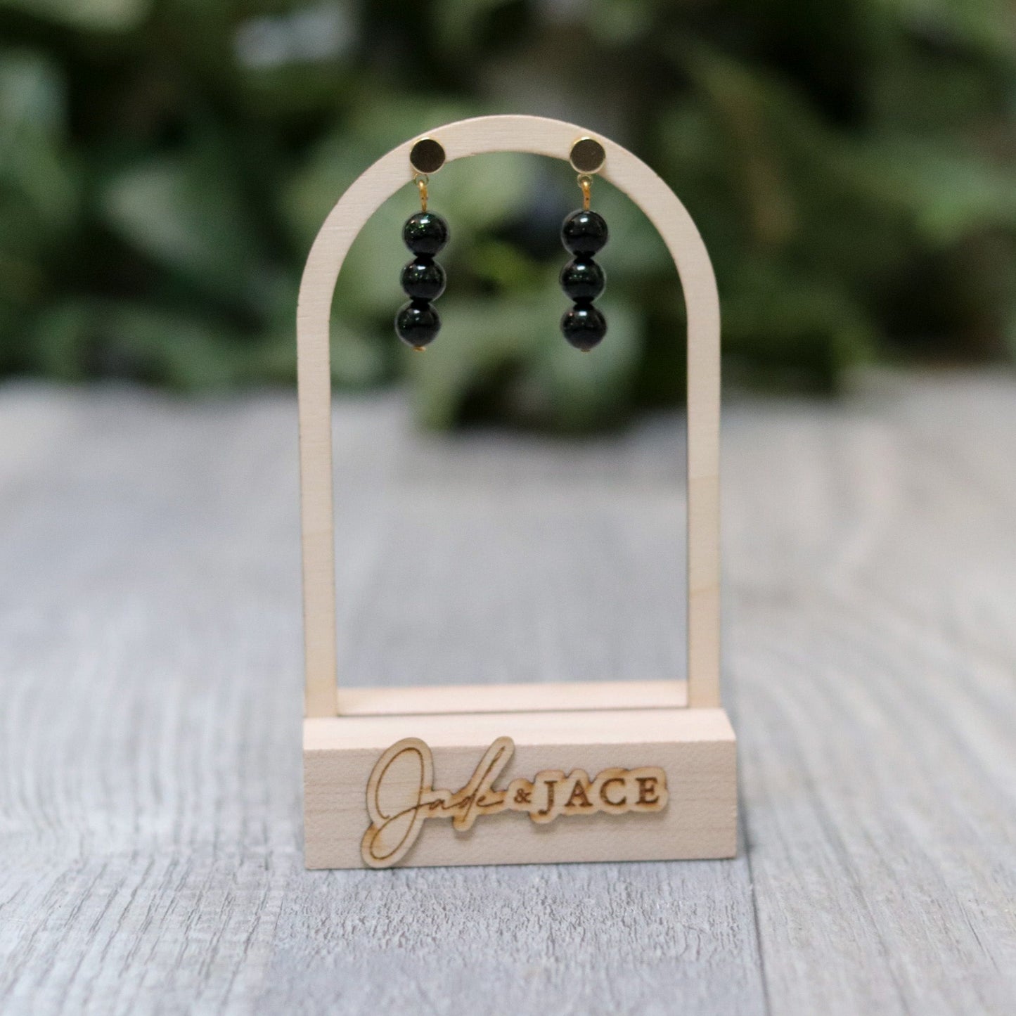 Green Sandstone Earrings
