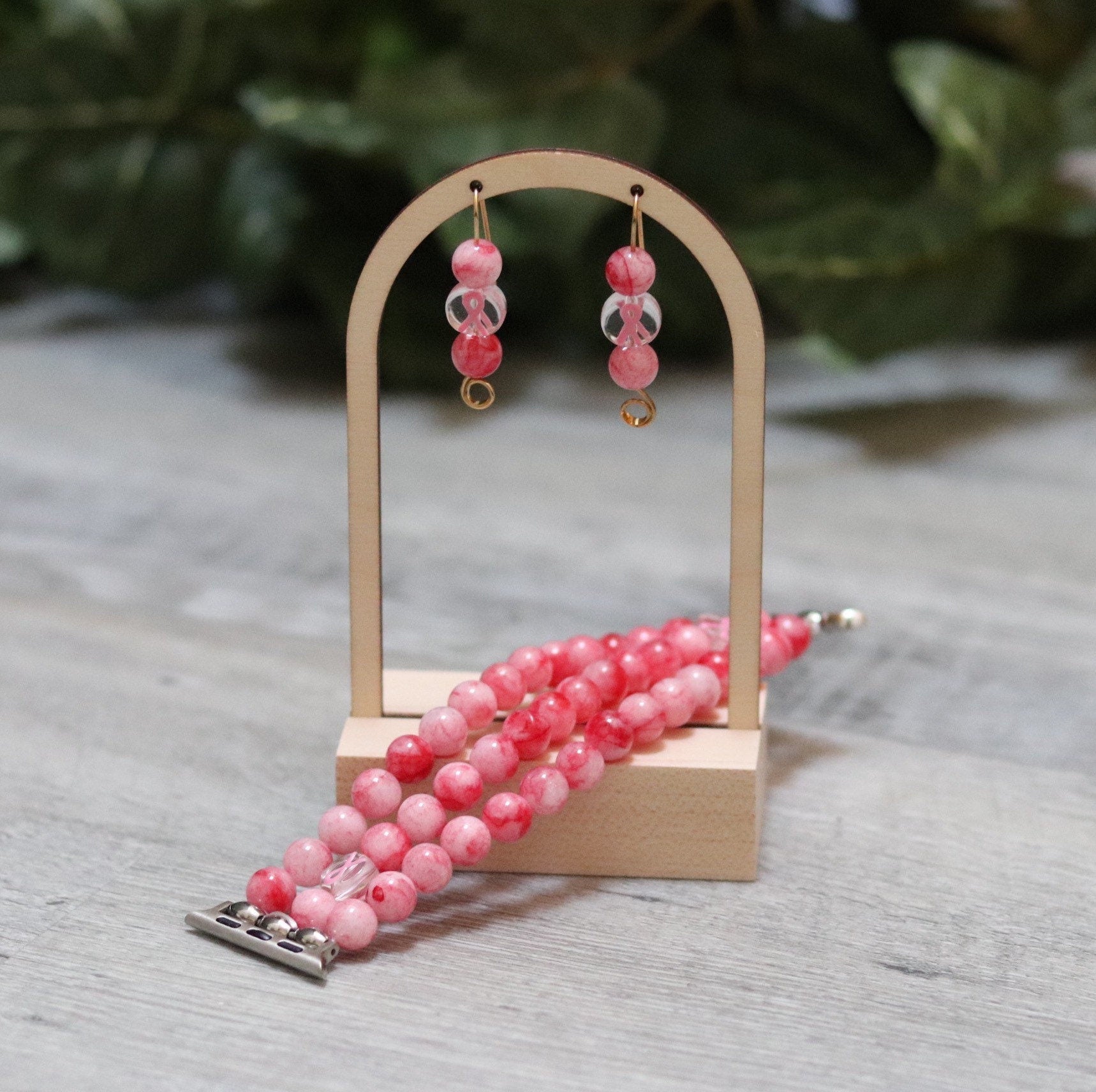 Pink deals ribbon earrings