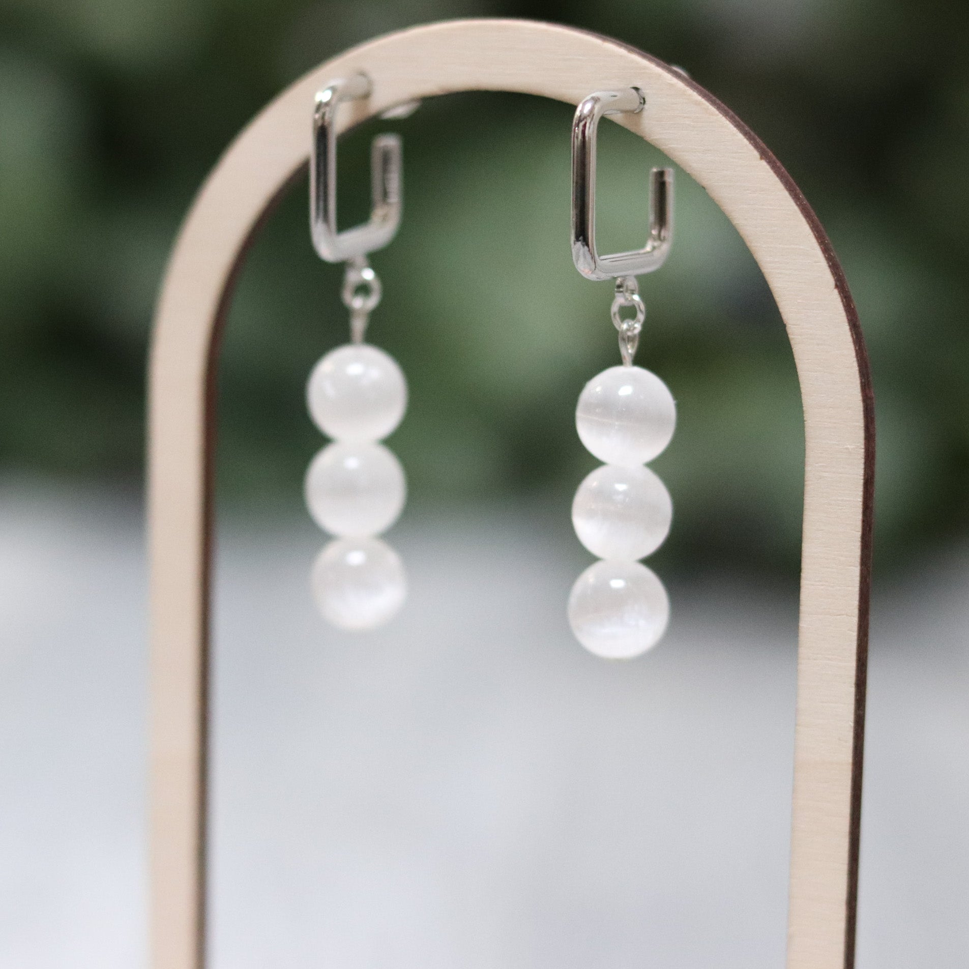 Selenite earrings on sale